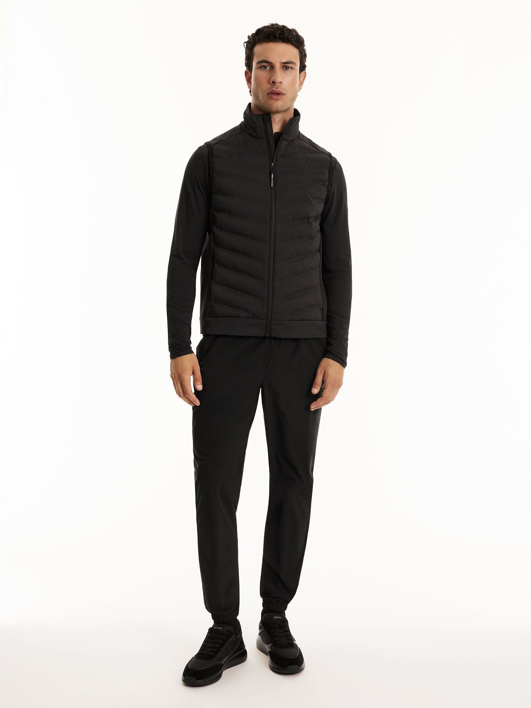 Reiss | Castore Gilet matelassé hybride noir - Image 6 de 11
