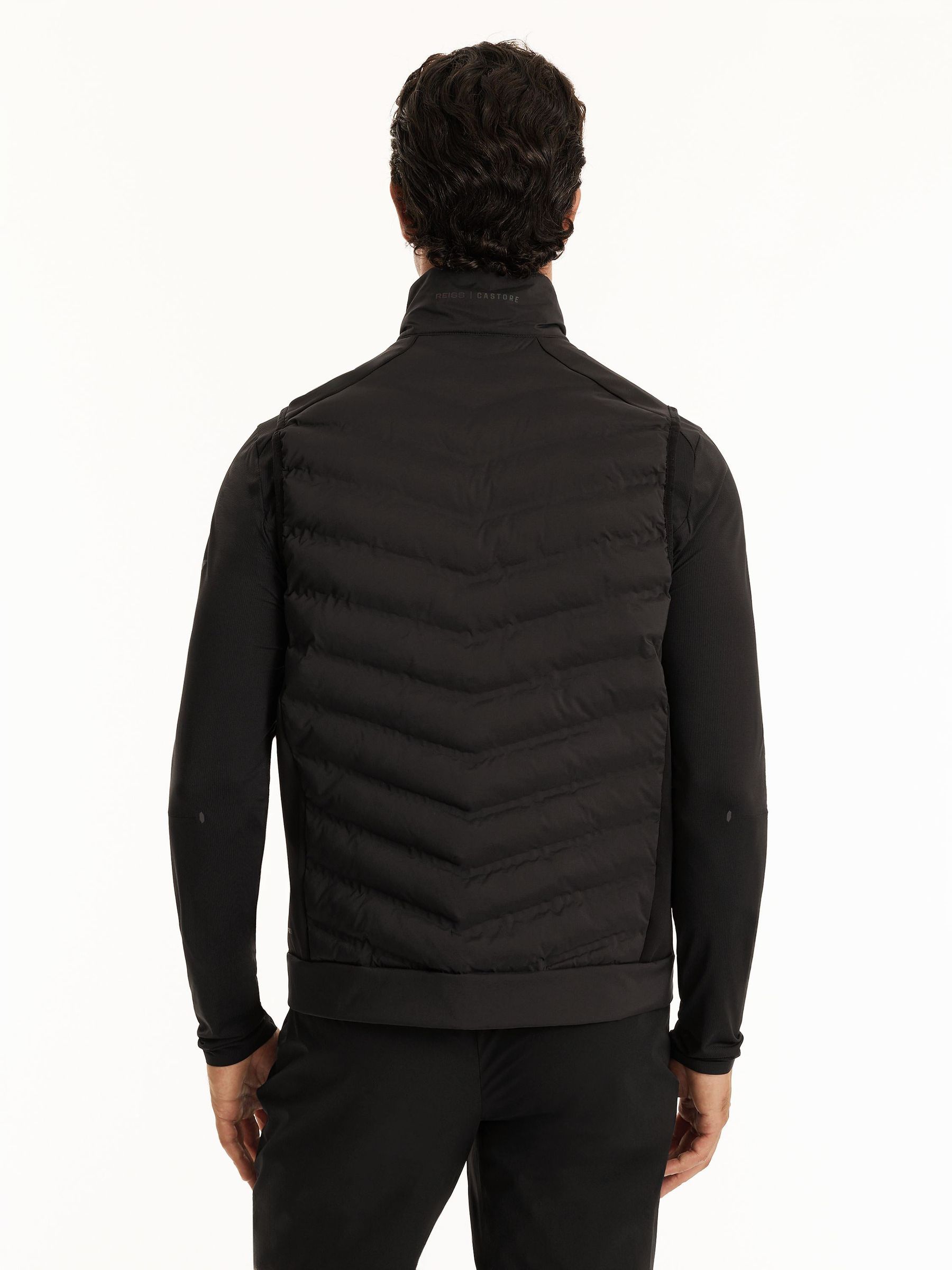 Reiss | Castore Gilet matelassé hybride noir - Image 8 de 11