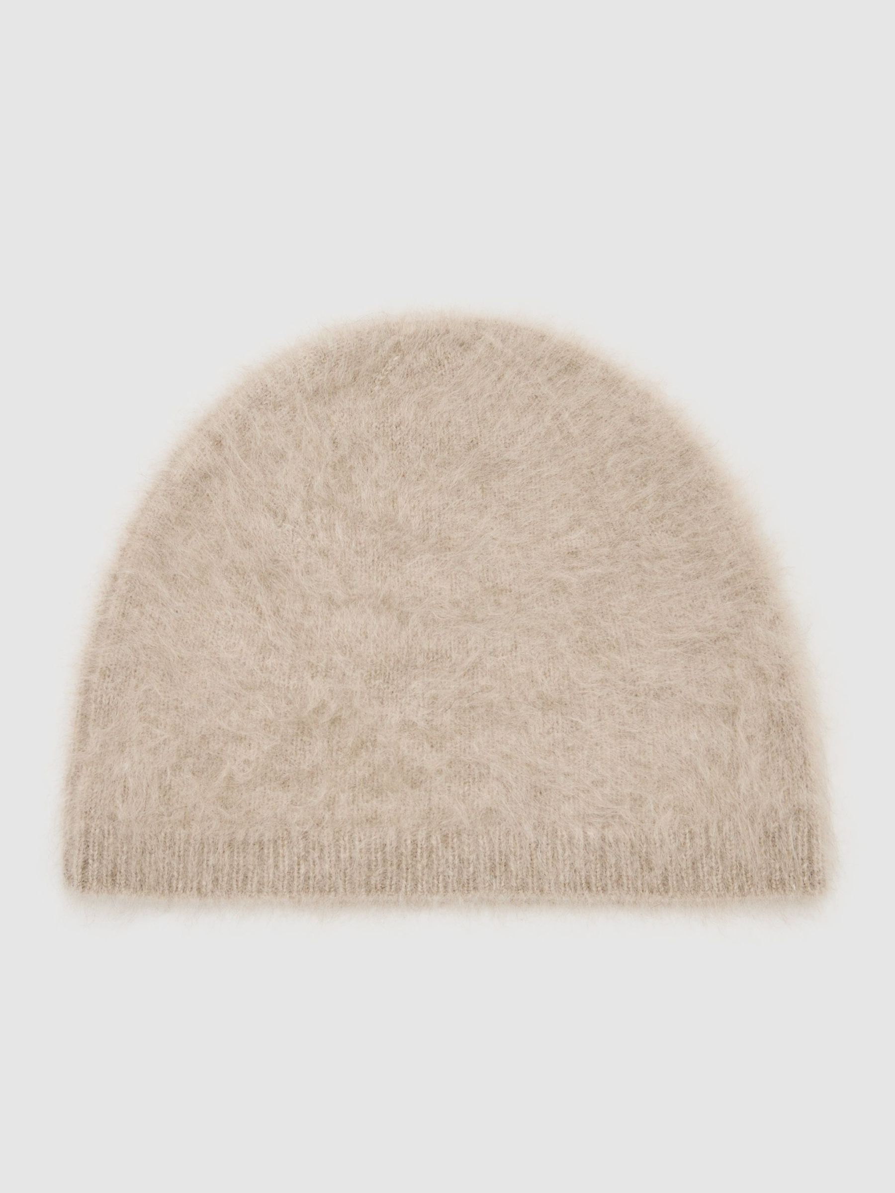 Brushed Cashmere Beanie Hat in Neutral - Image 2 of 4