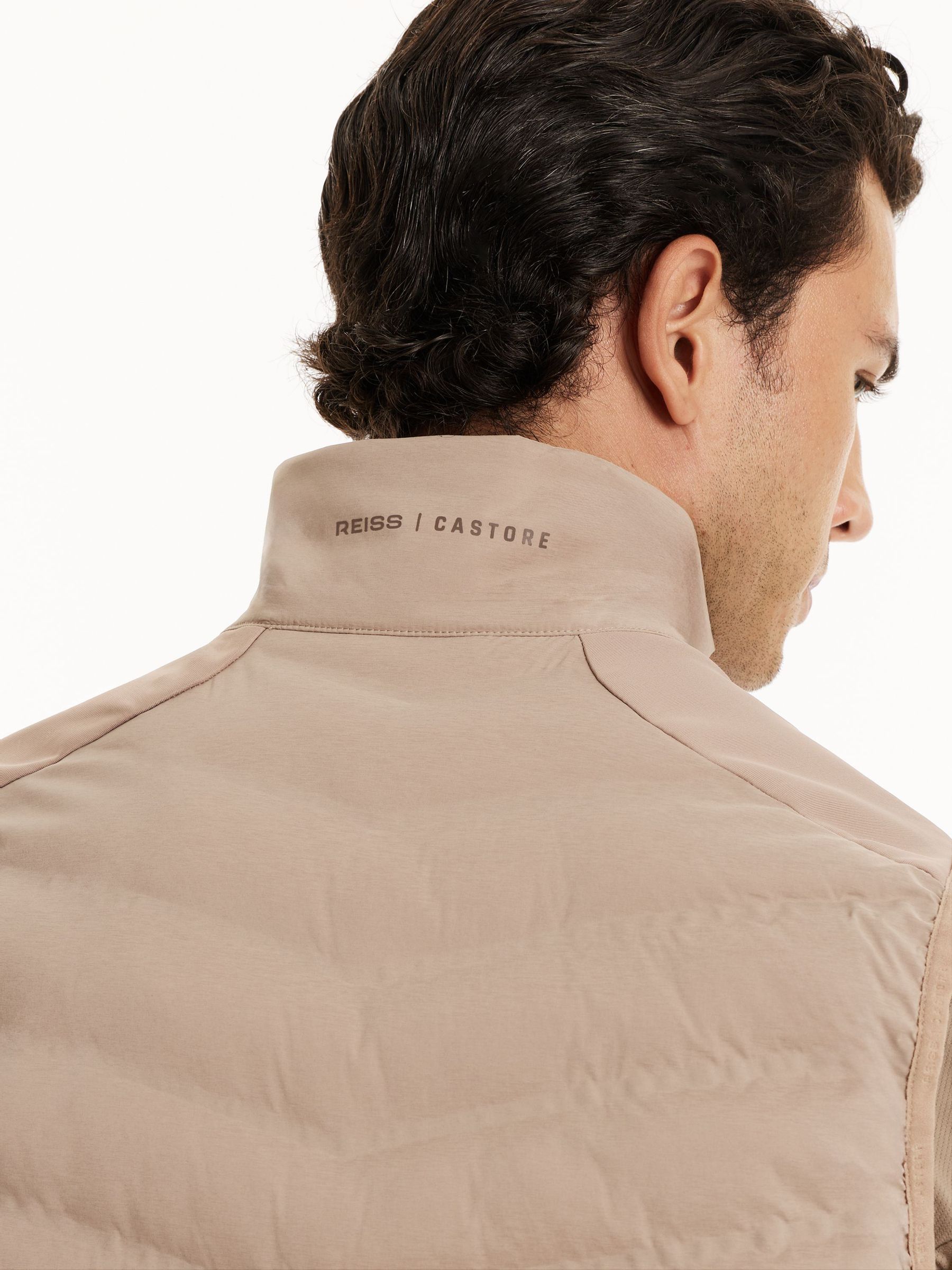 Gilet matelassé hybride Reiss | Castore beige - Image 4 de 10