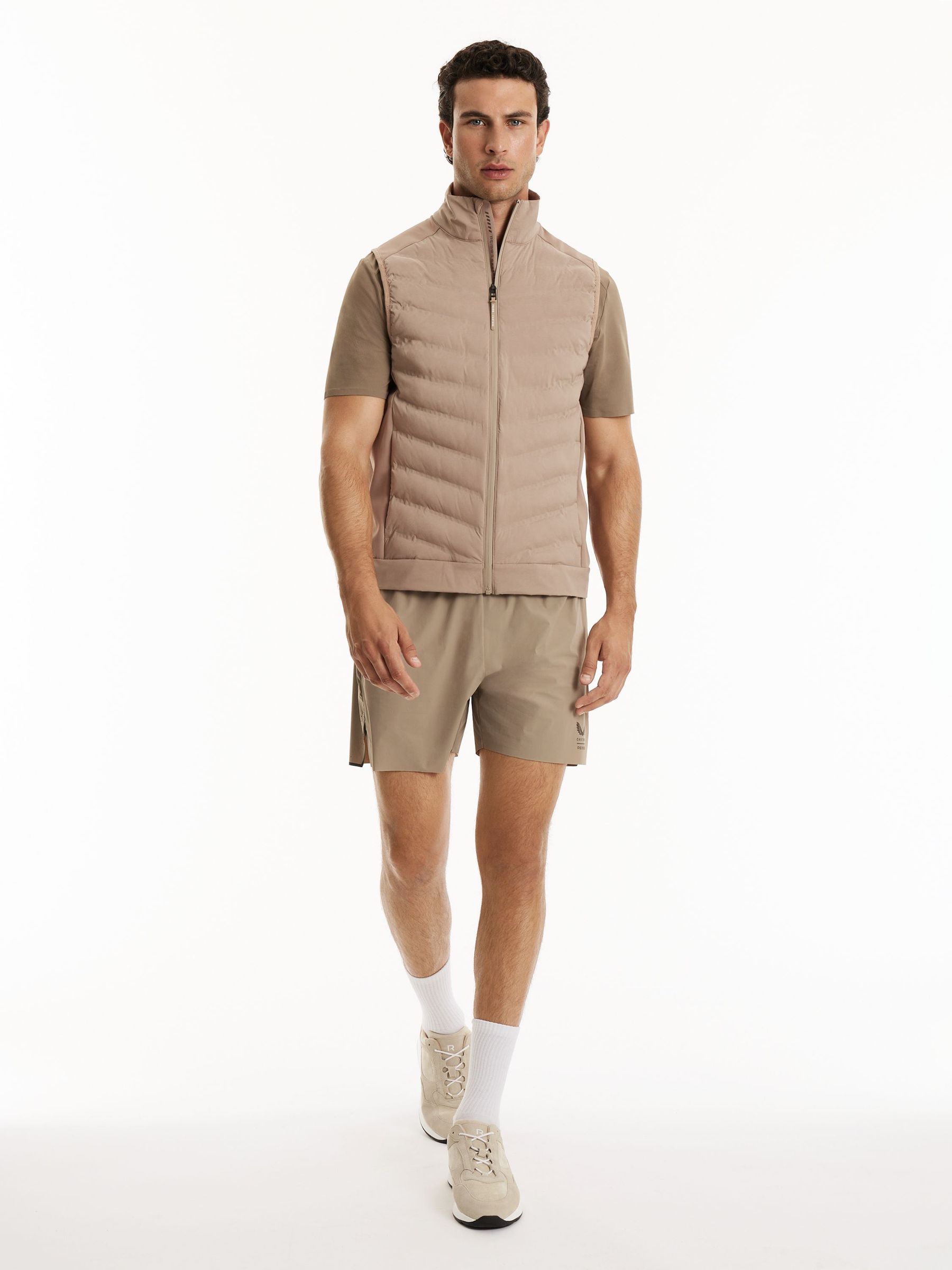 Gilet matelassé hybride Reiss | Castore beige - Image 5 de 10