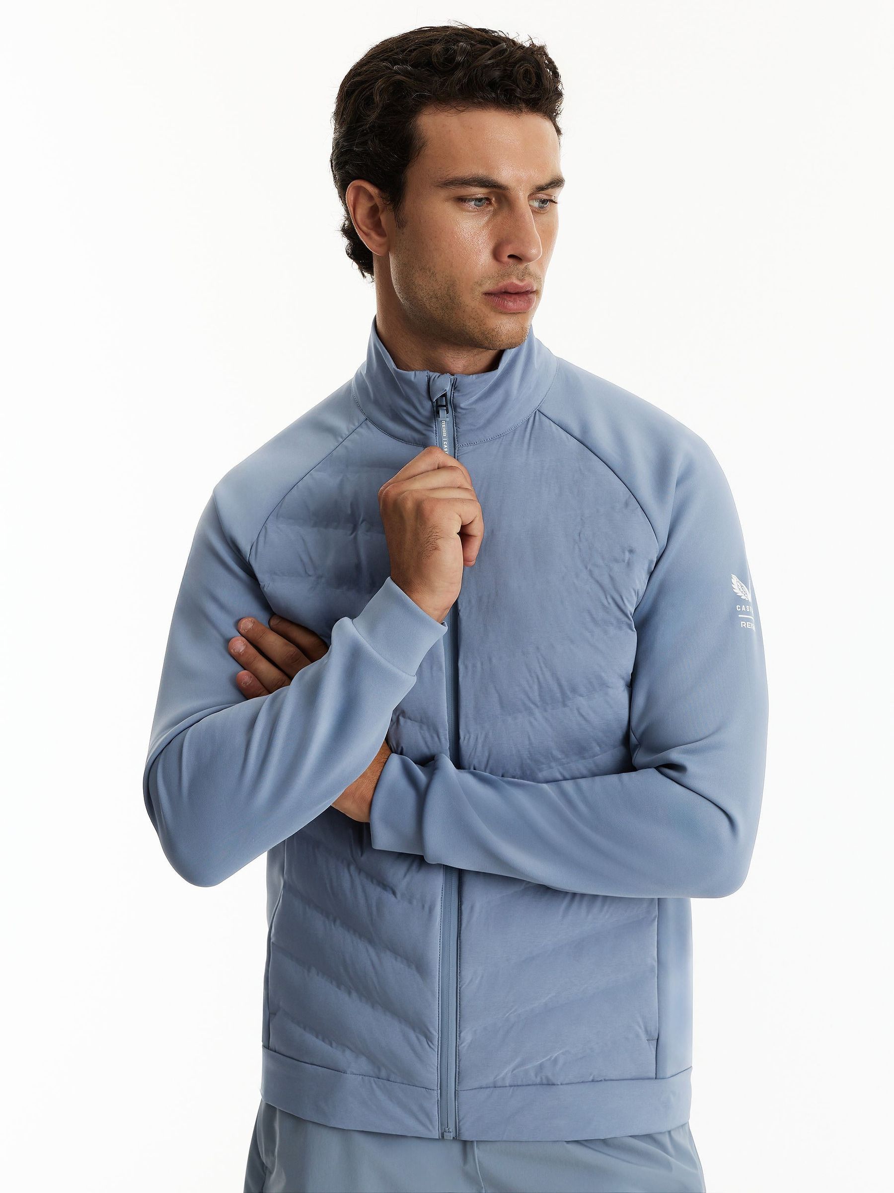 Reiss | Castore Hybrid Quilted Jacket in Blue - Image 4 of 11