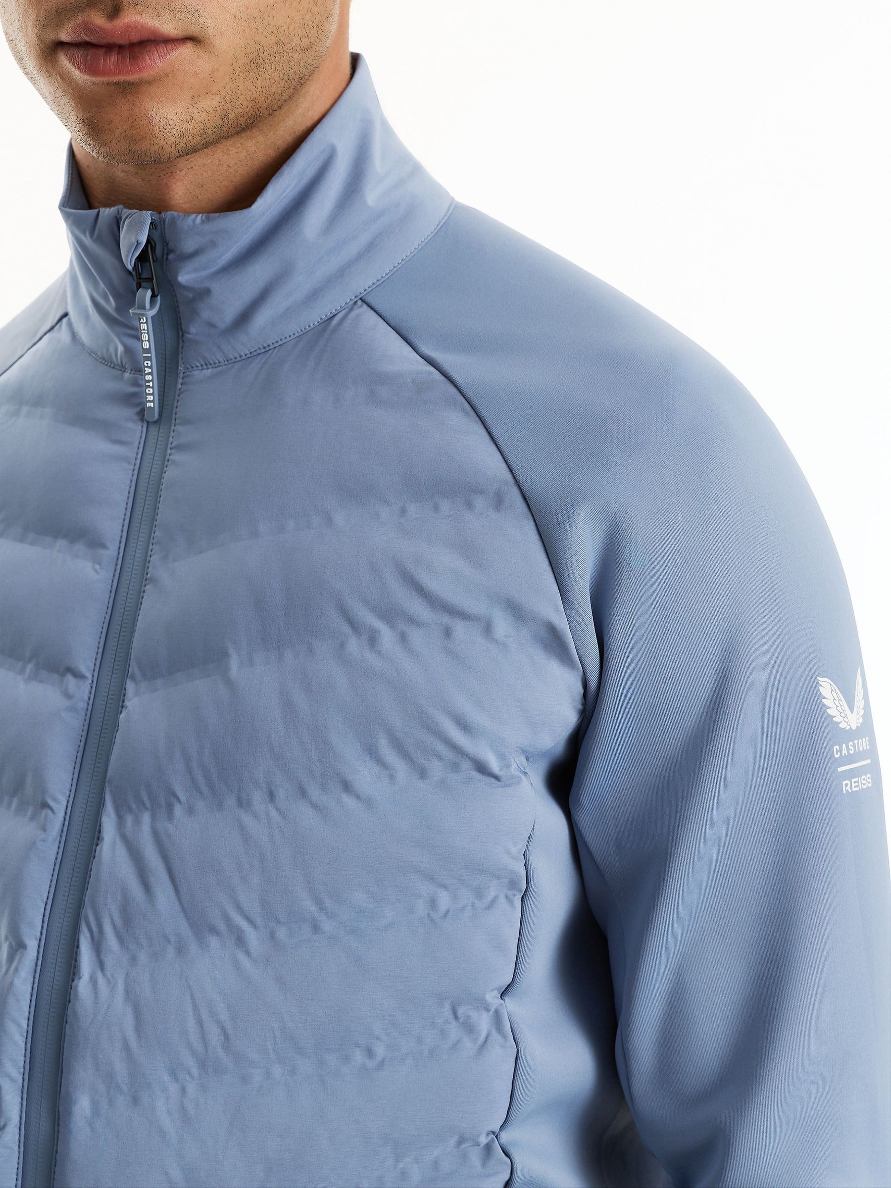 Reiss | Castore Hybrid Quilted Jacket in Blue - Image 5 of 11