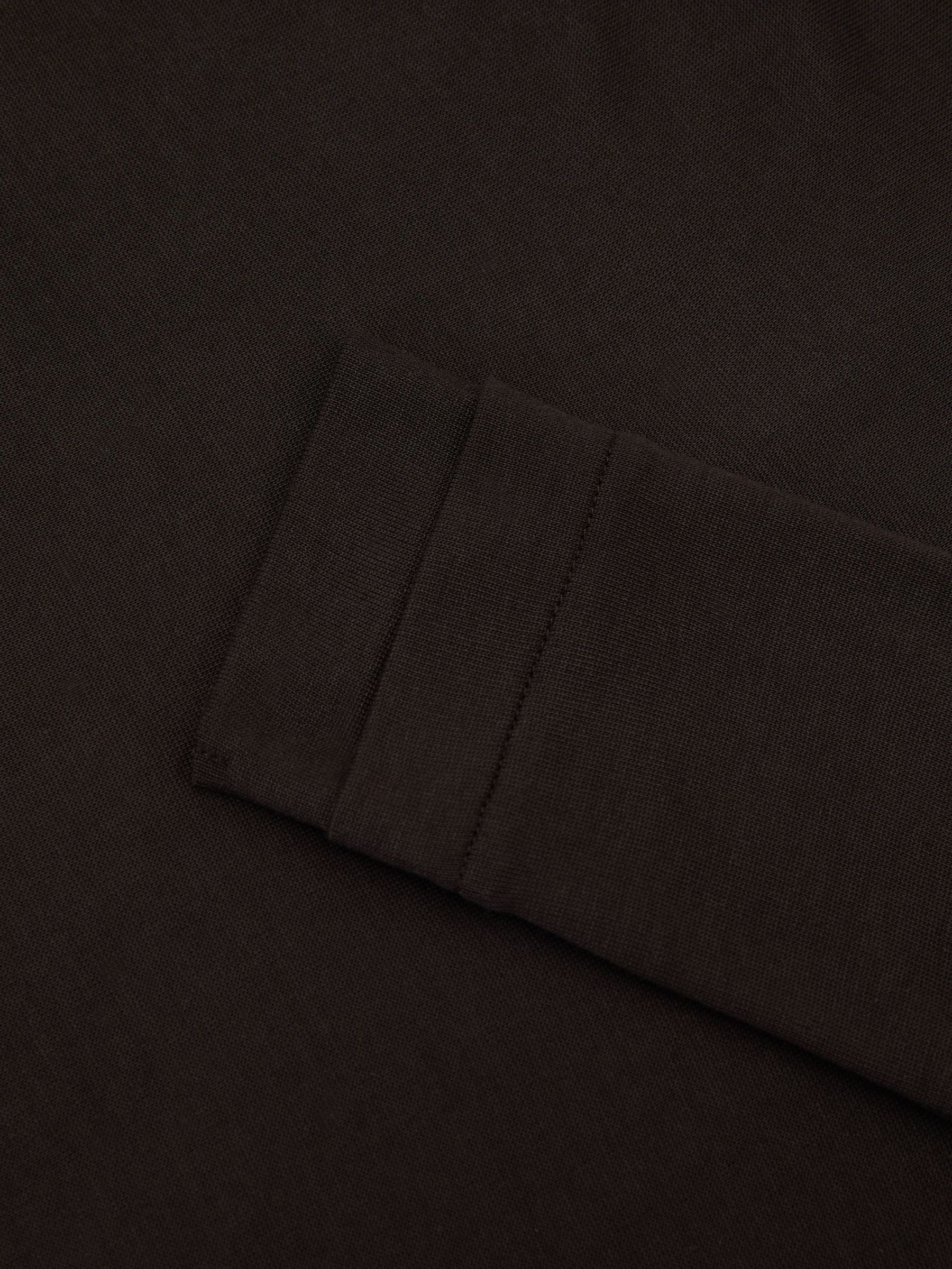 High V-Neck Long-Sleeve Top in Chocolate Brown - Image 6 of 6