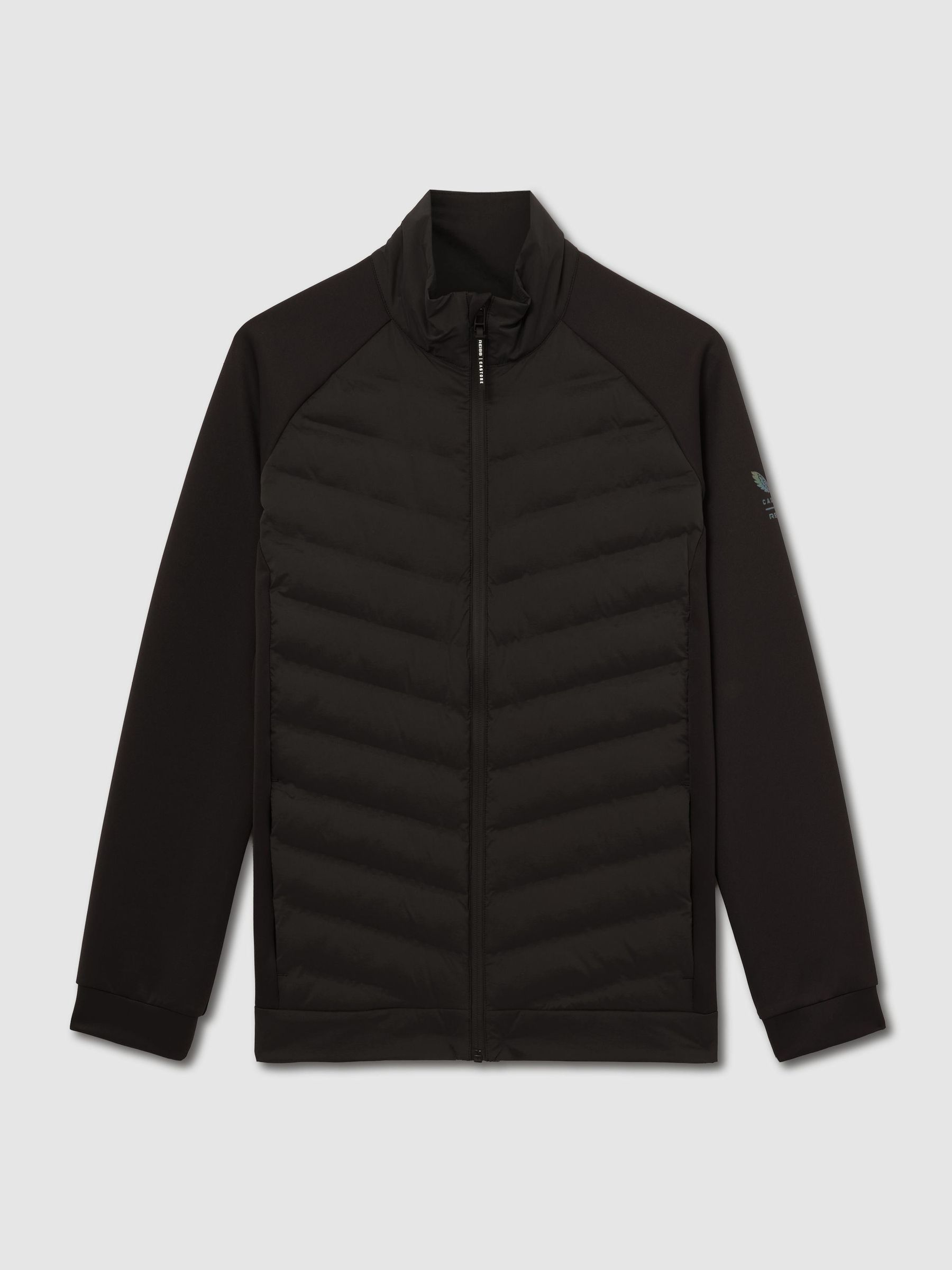Reiss | Castore Hybrid Quilted Jacket in Black - Image 3 of 10