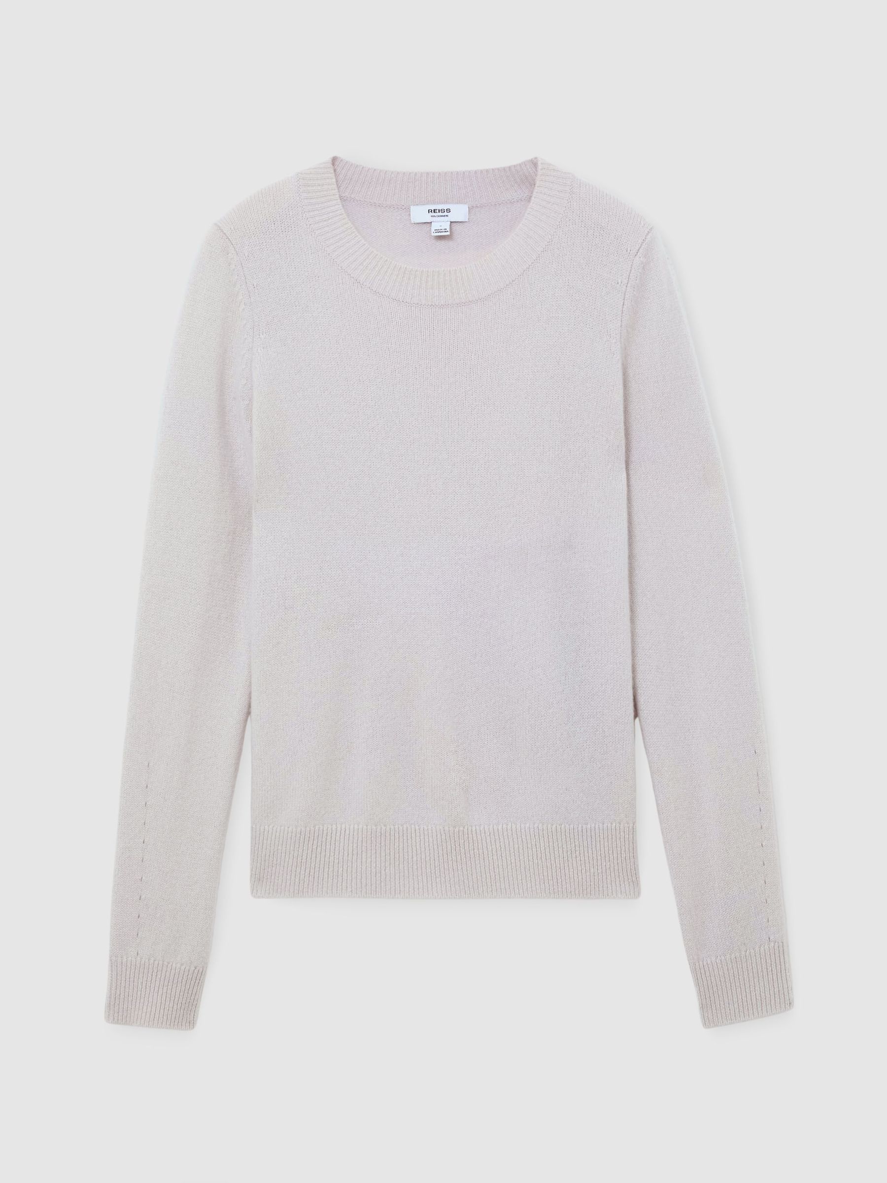 100% Kashmir Jumper med Rund hals i Sten Neutral - Bild 2 av 6