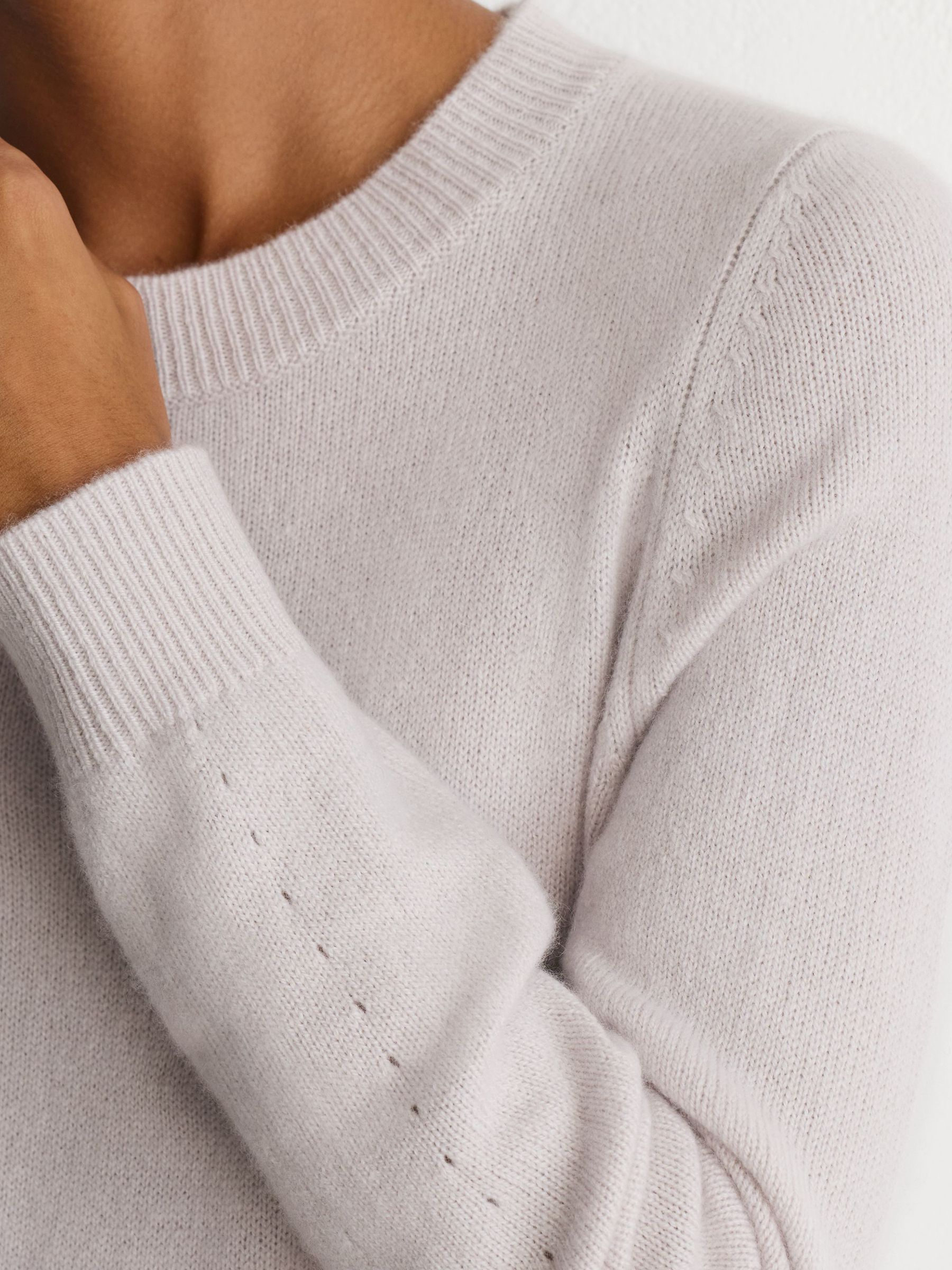 100% Kashmir Jumper med Rund hals i Sten Neutral - Bild 3 av 6