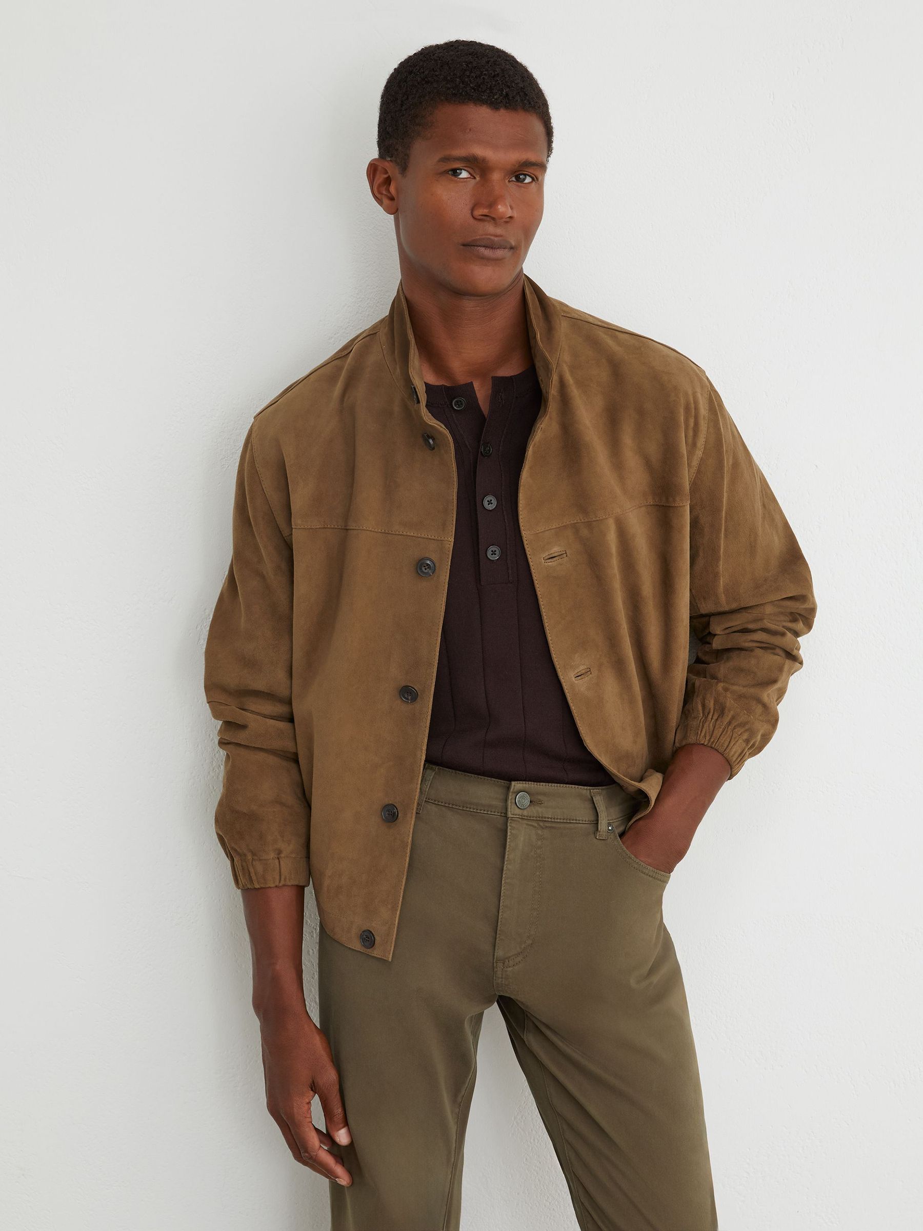 Cotton-Stretch Garment-Dyed Slim-Fit Jeans in Washed Green - Image 4 of 6