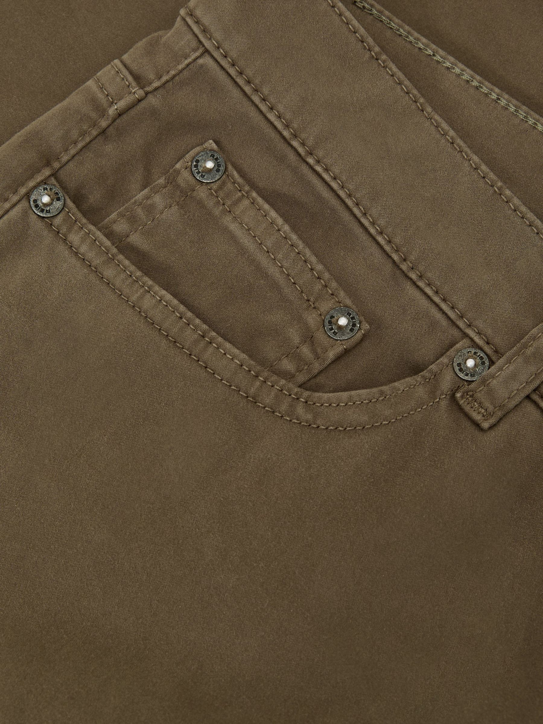 Cotton-Stretch Garment-Dyed Slim-Fit Jeans in Washed Green - Image 6 of 6