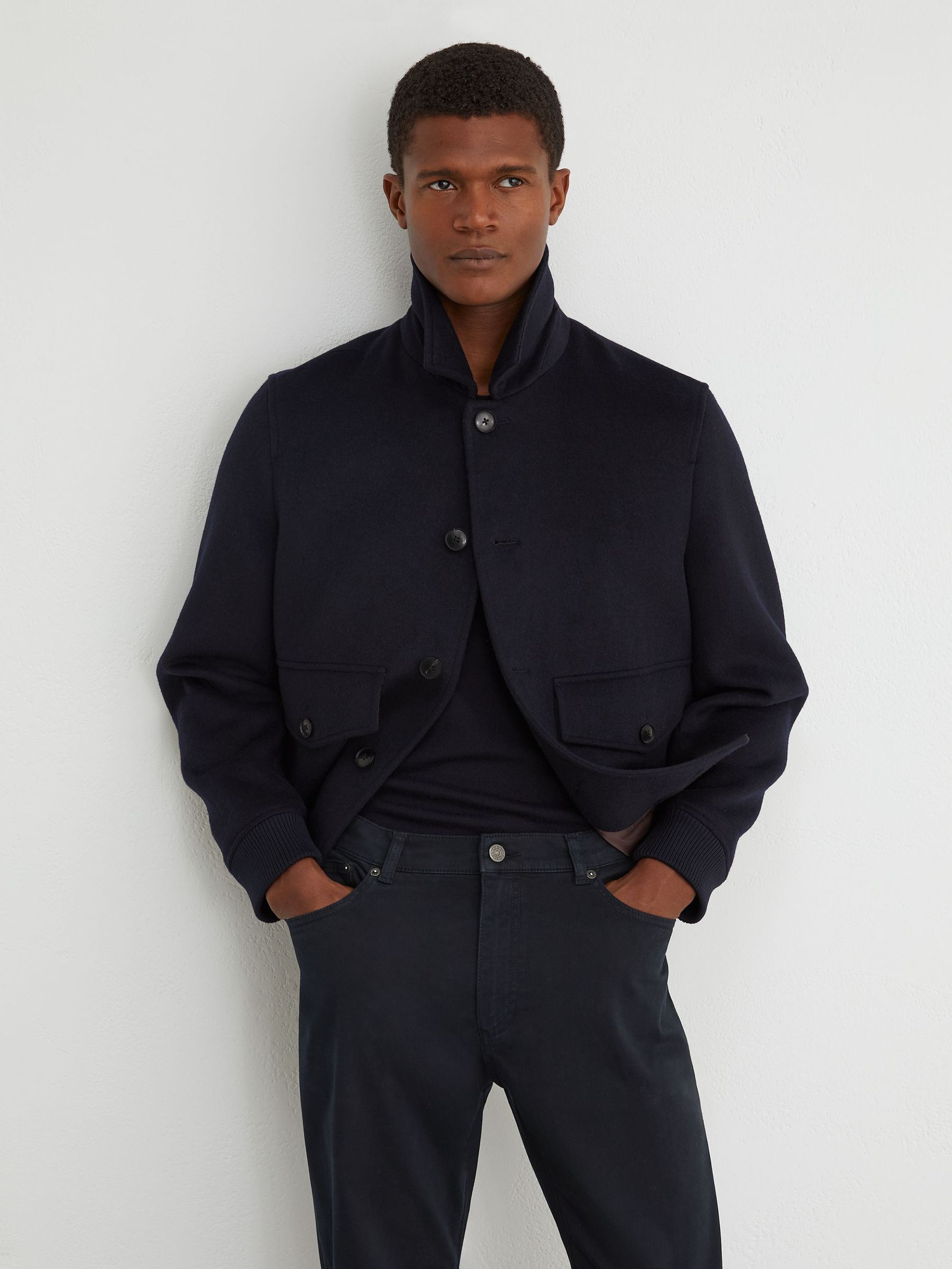 Cotton-Stretch Garment-Dyed Slim-Fit Jeans in Washed Blue - Image 4 of 6