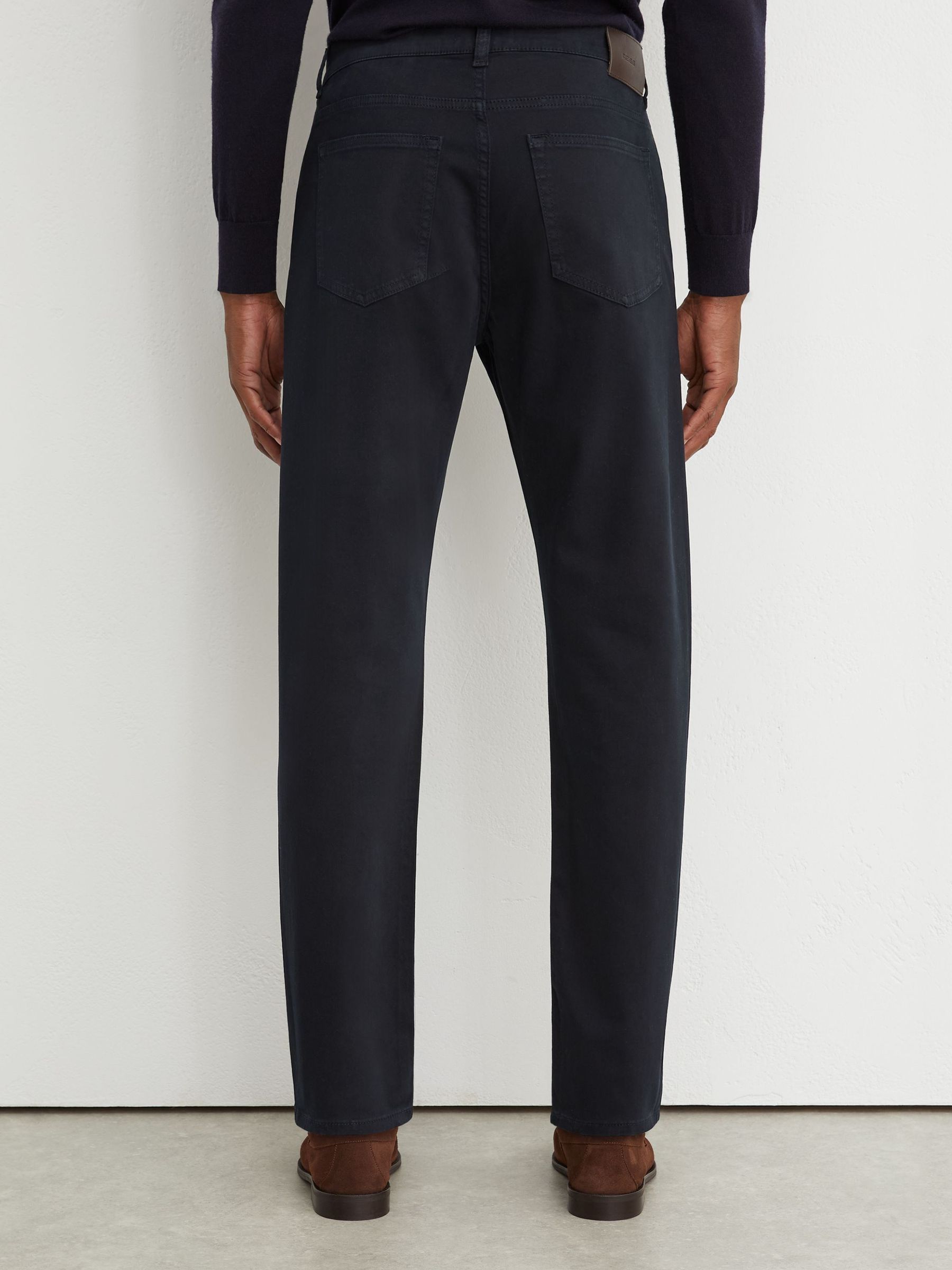 Cotton-Stretch Garment-Dyed Slim-Fit Jeans in Washed Blue - Image 5 of 6
