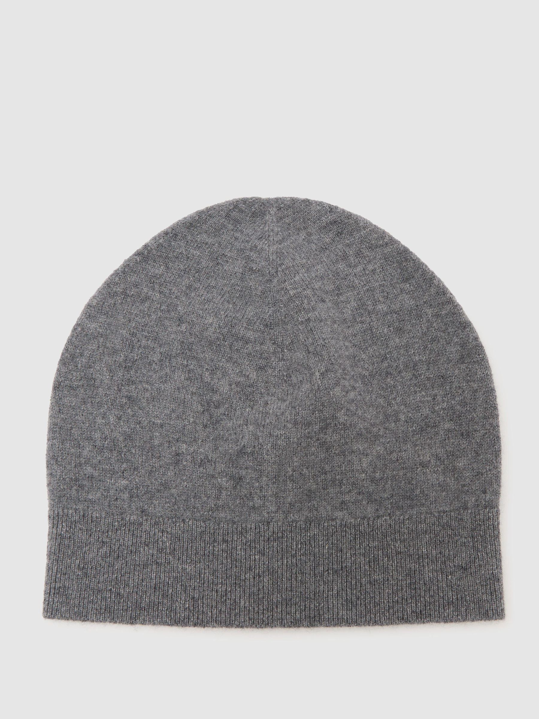 100% Cashmere Beanie in Grey - Image 2 of 4
