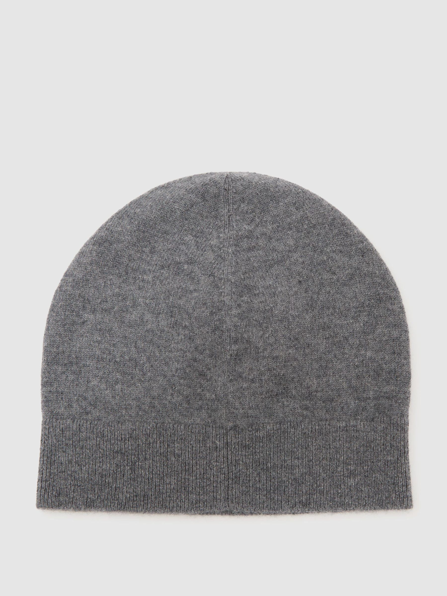 100% Cashmere Beanie in Grey - Image 3 of 4