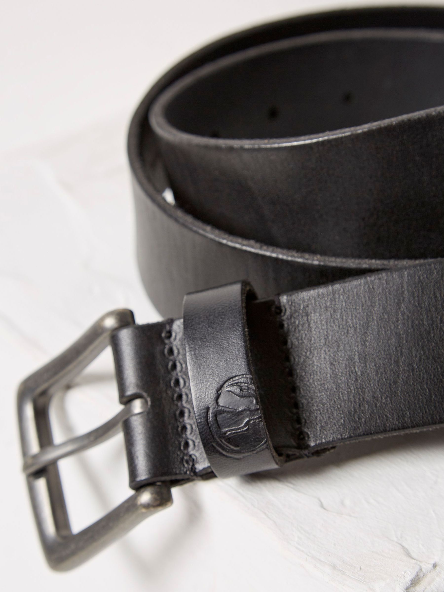 Black Italian Leather Belt - Image 2 of 2