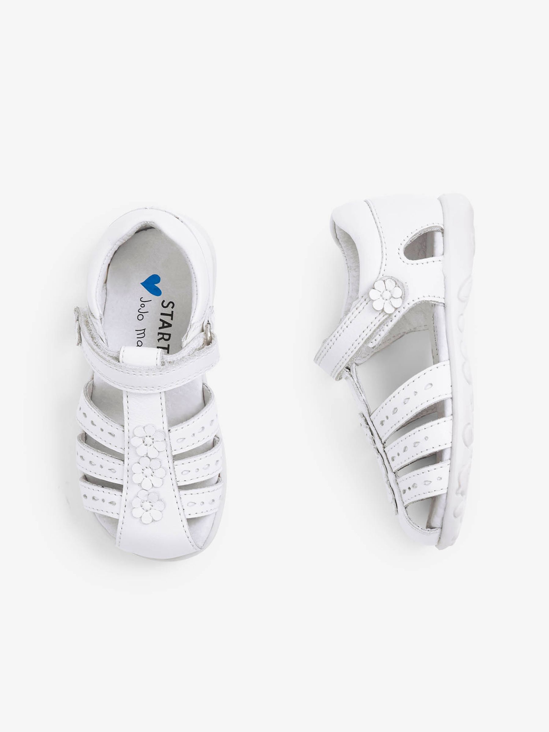 White Start-Rite Flower First Steps Closed Toe Sandals - Image 2 of 3