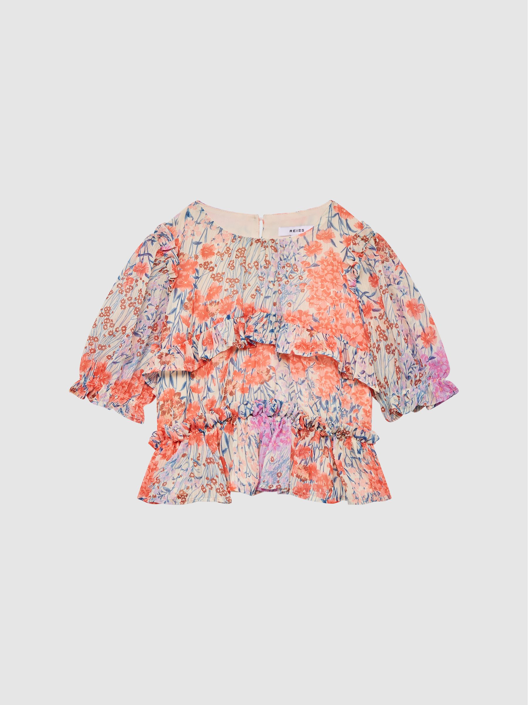 4-9 yrs Floral Print Blouse in Pink Print - Image 2 of 6 4-9 yrs Floral Print Blouse in Pink Print - Image 2 of 6