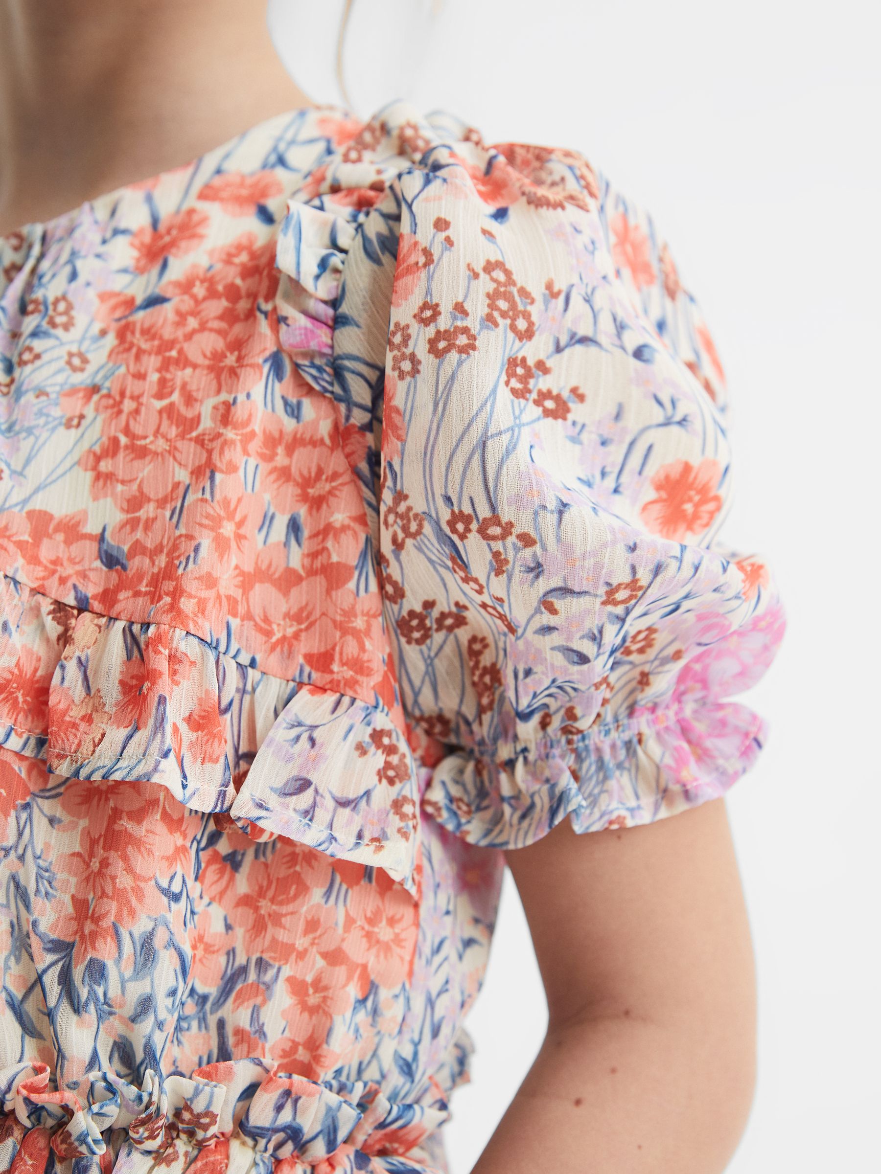 4-9 yrs Floral Print Blouse in Pink Print - Image 4 of 6