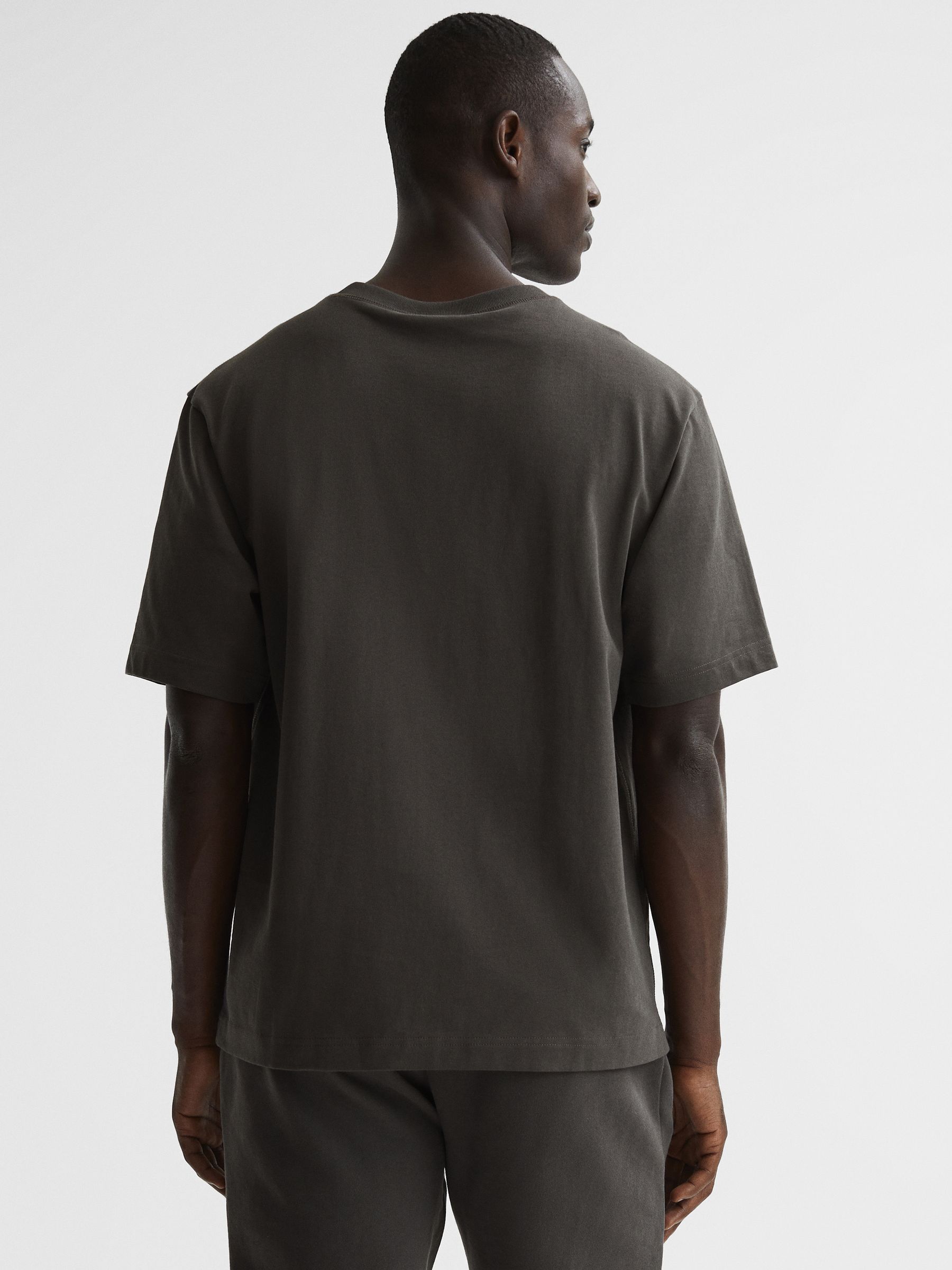 Oversized Garment Dye T-Shirt in Washed Black - Image 5 of 7