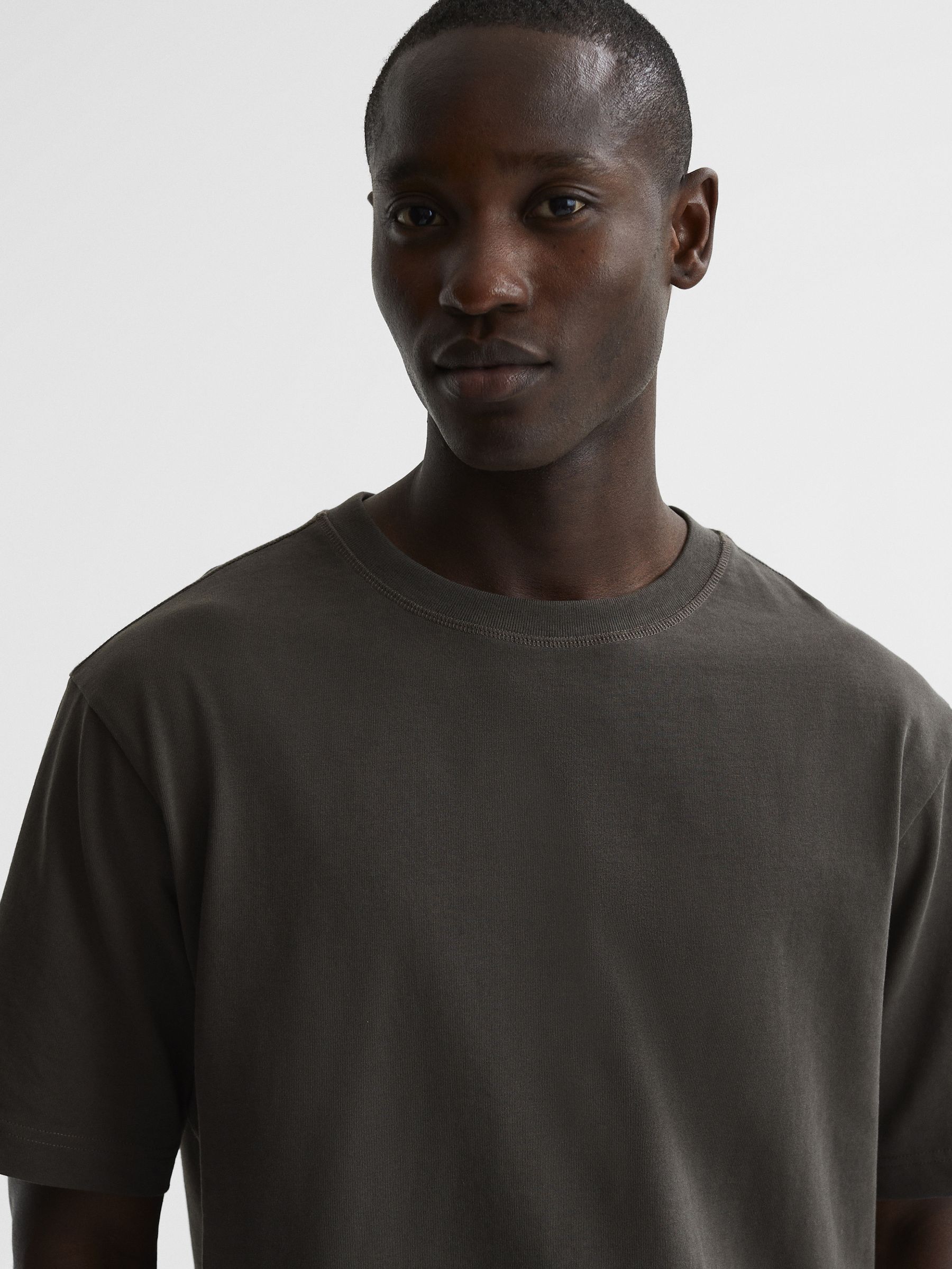 Oversized Garment Dye T-Shirt in Washed Black - Image 7 of 7