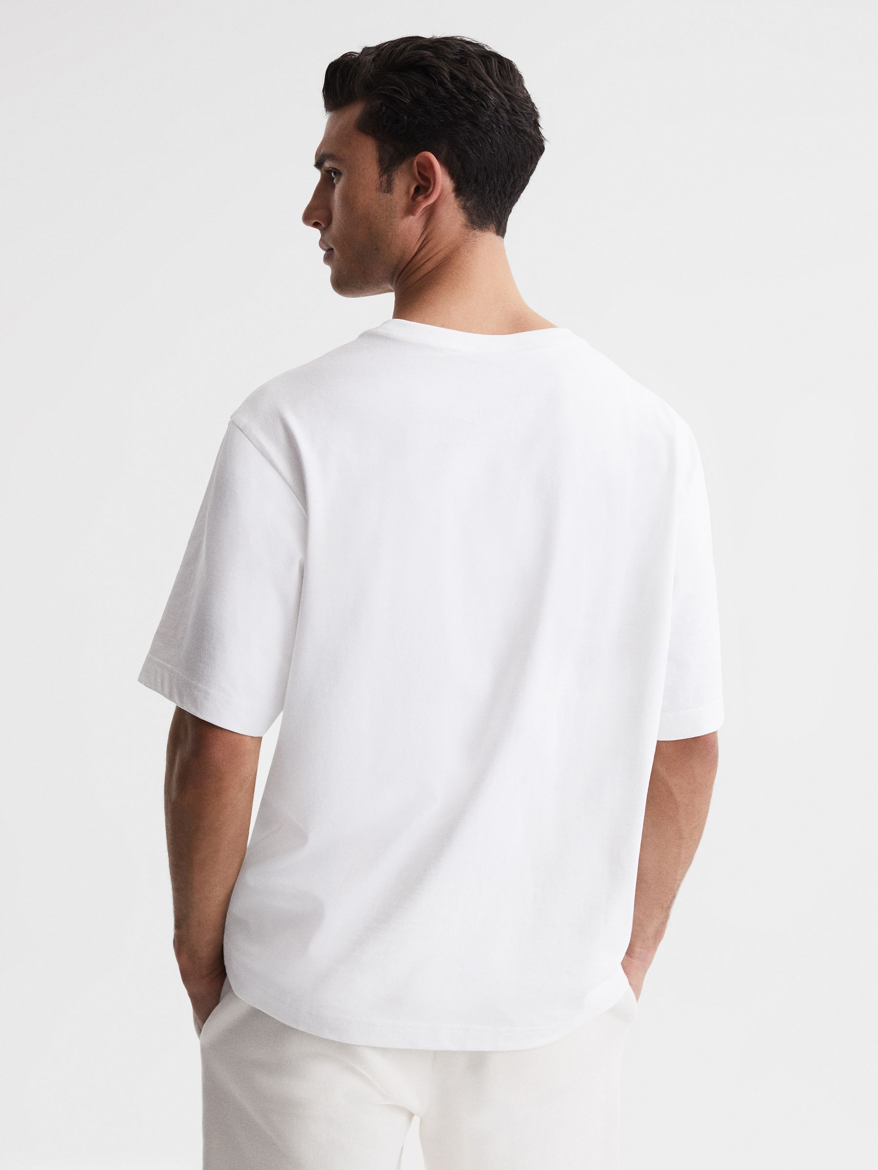 Oversized Garment Dye T-Shirt in White - Image 5 of 6