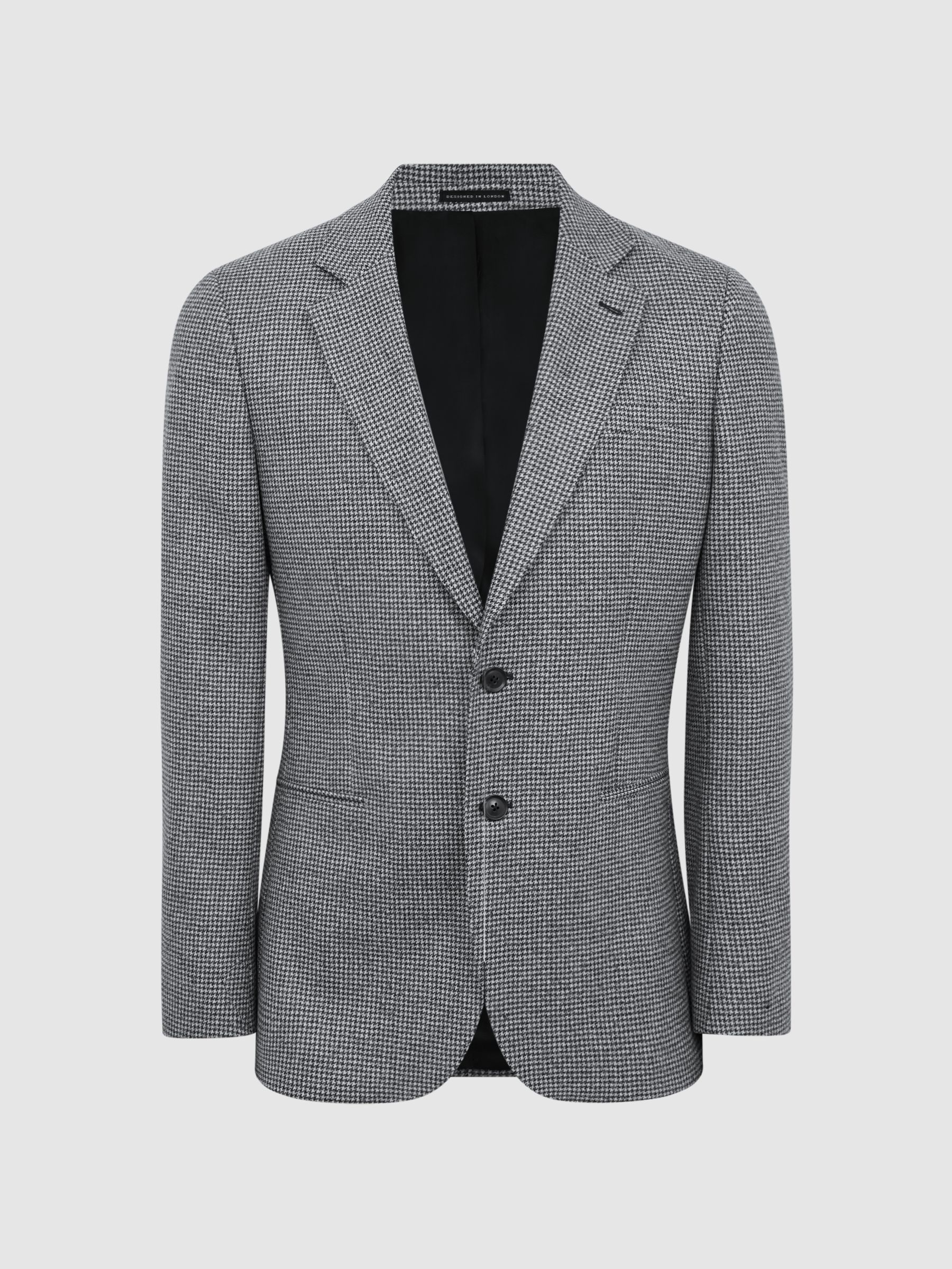 Single Breasted Wool Slim Fit Blazer in Blue - Image 2 of 7