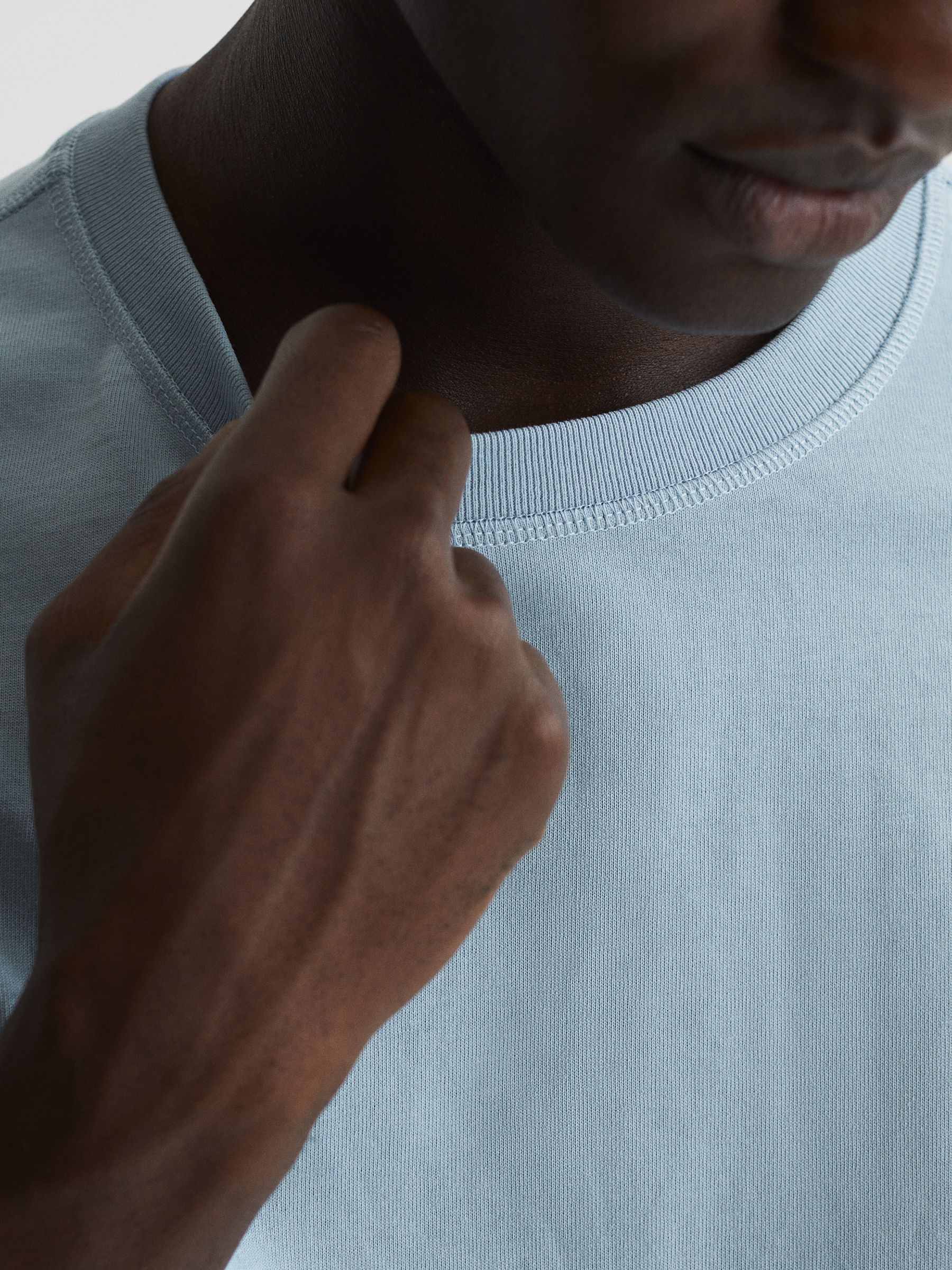 Oversized Garment Dye T-Shirt in Ice Blue - Image 6 of 7