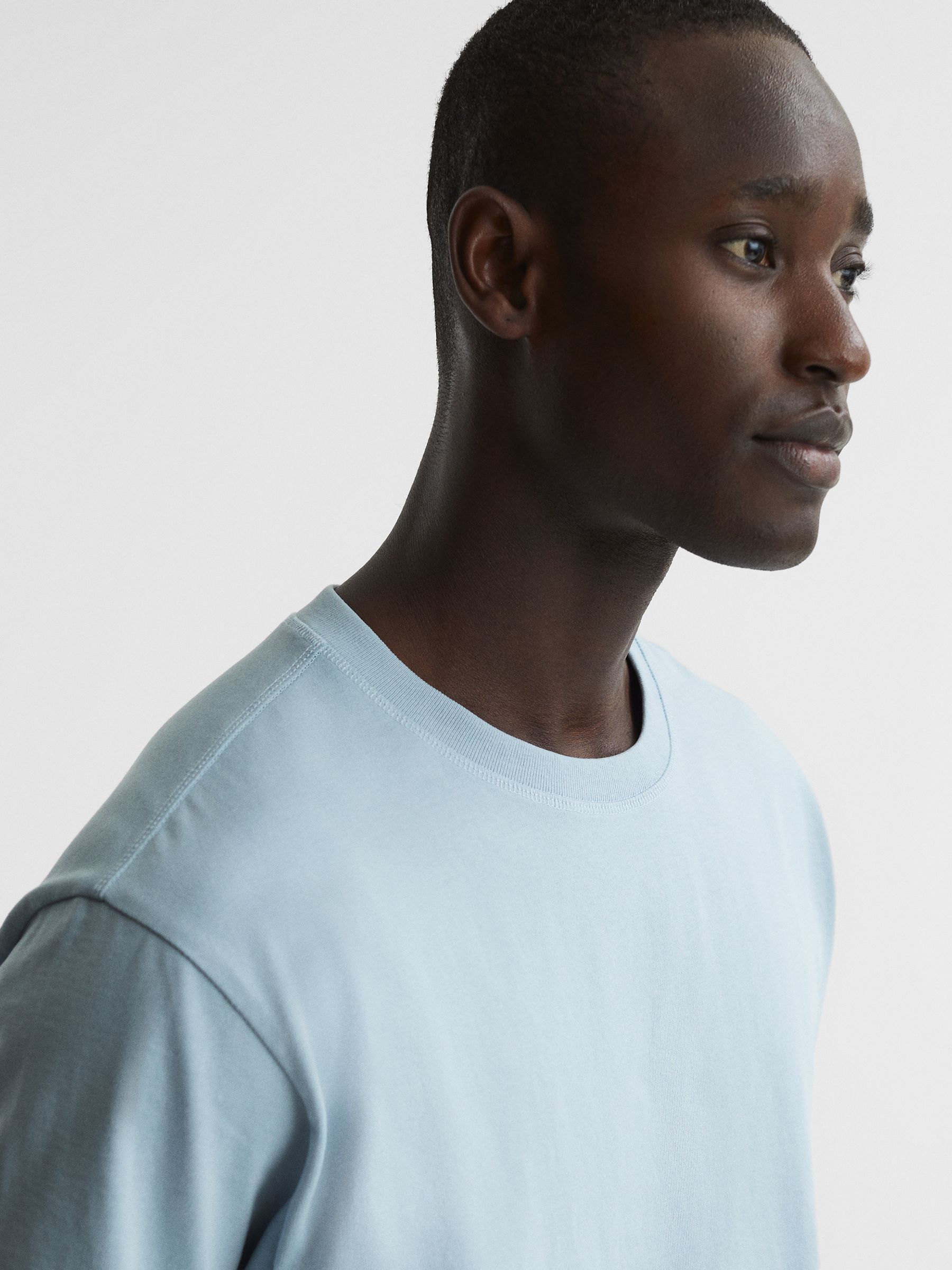 Oversized Garment Dye T-Shirt in Ice Blue - Image 7 of 7