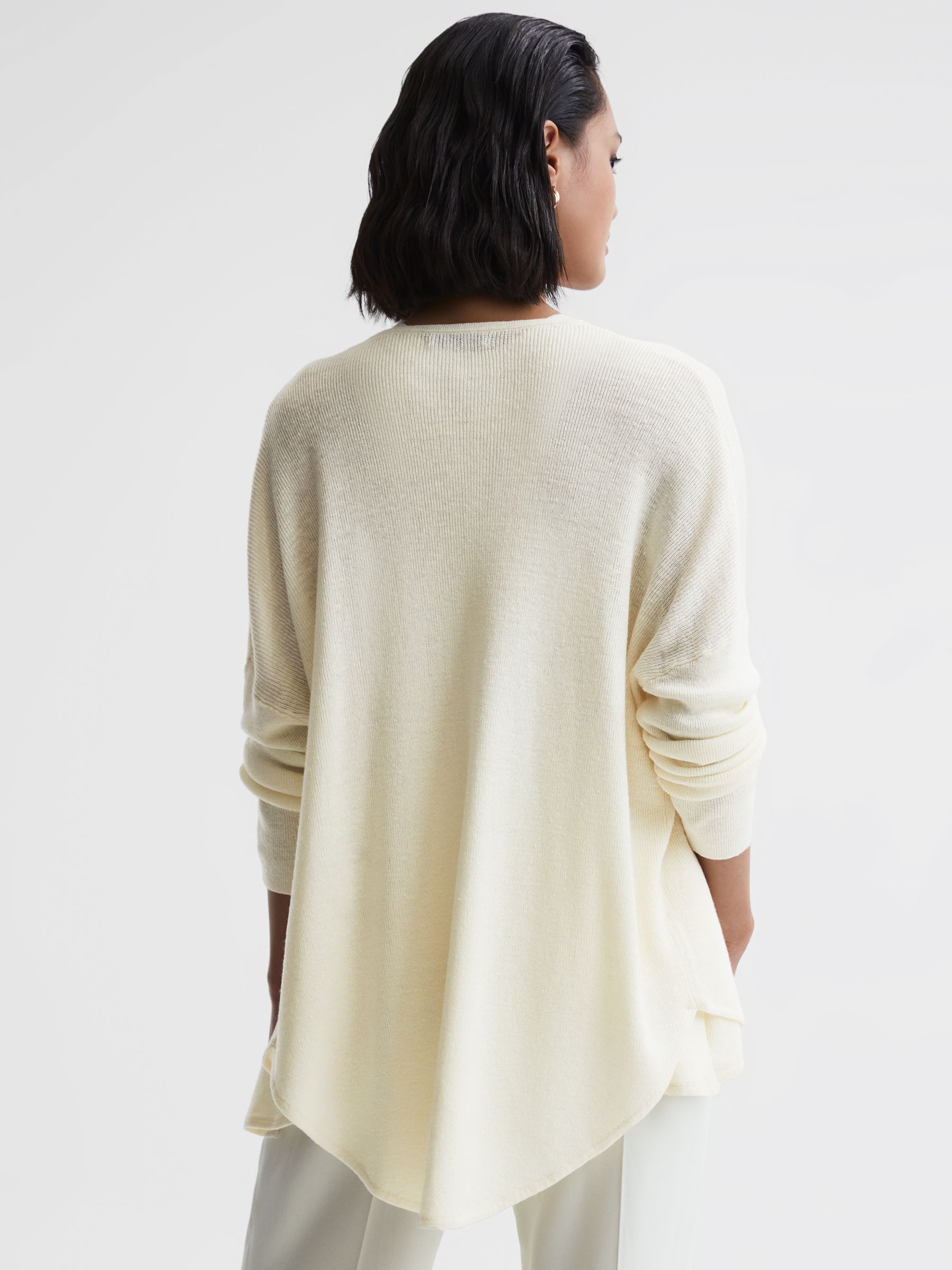 Linen Wool Cardigan in Cream - Image 5 of 5