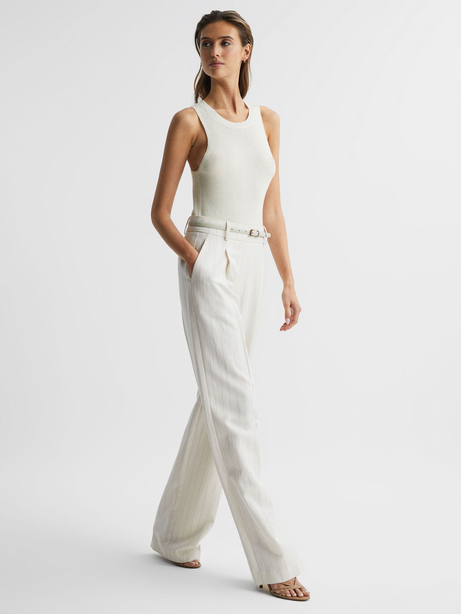 Knitted Linen Vest in Cream - Image 7 of 7