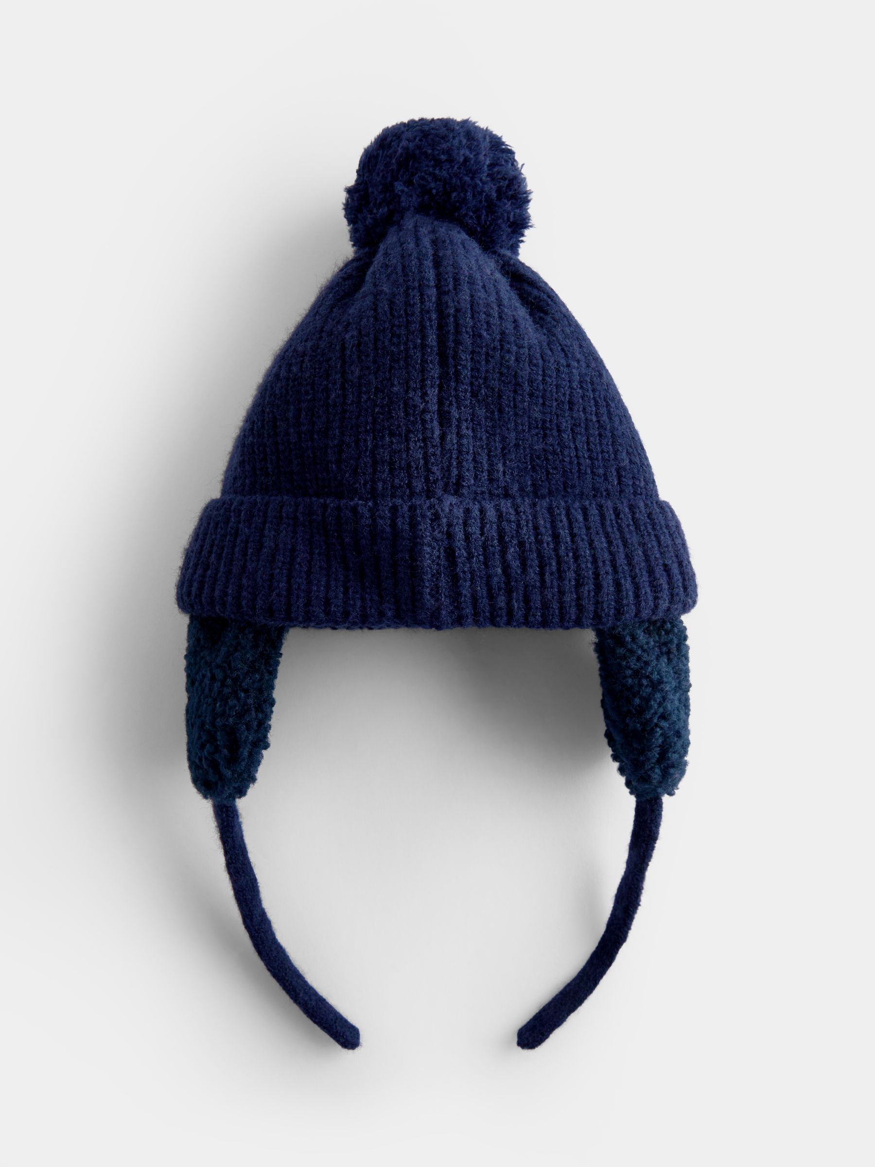 Blue Cosy Pom Pom Rib Hat - Image 2 of 4