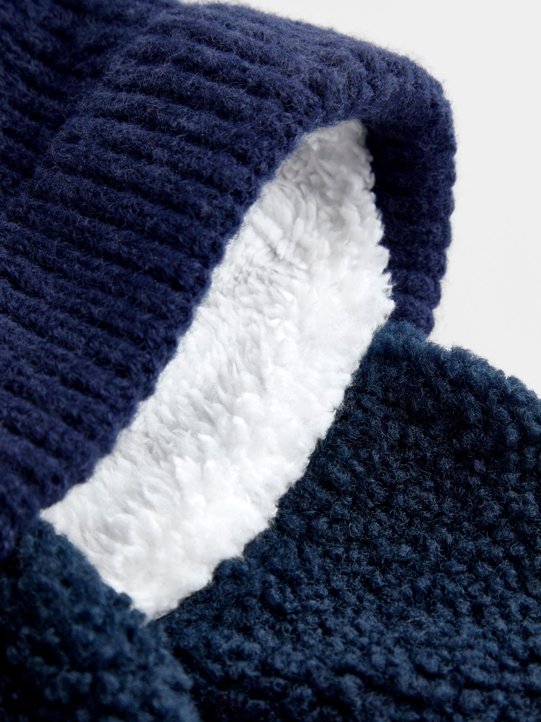 Blue Cosy Pom Pom Rib Hat - Image 3 of 4