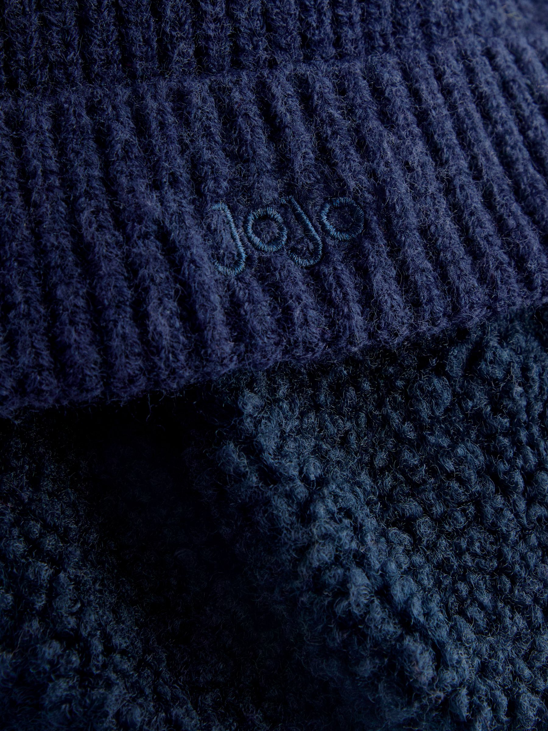 Blue Cosy Pom Pom Rib Hat - Image 4 of 4