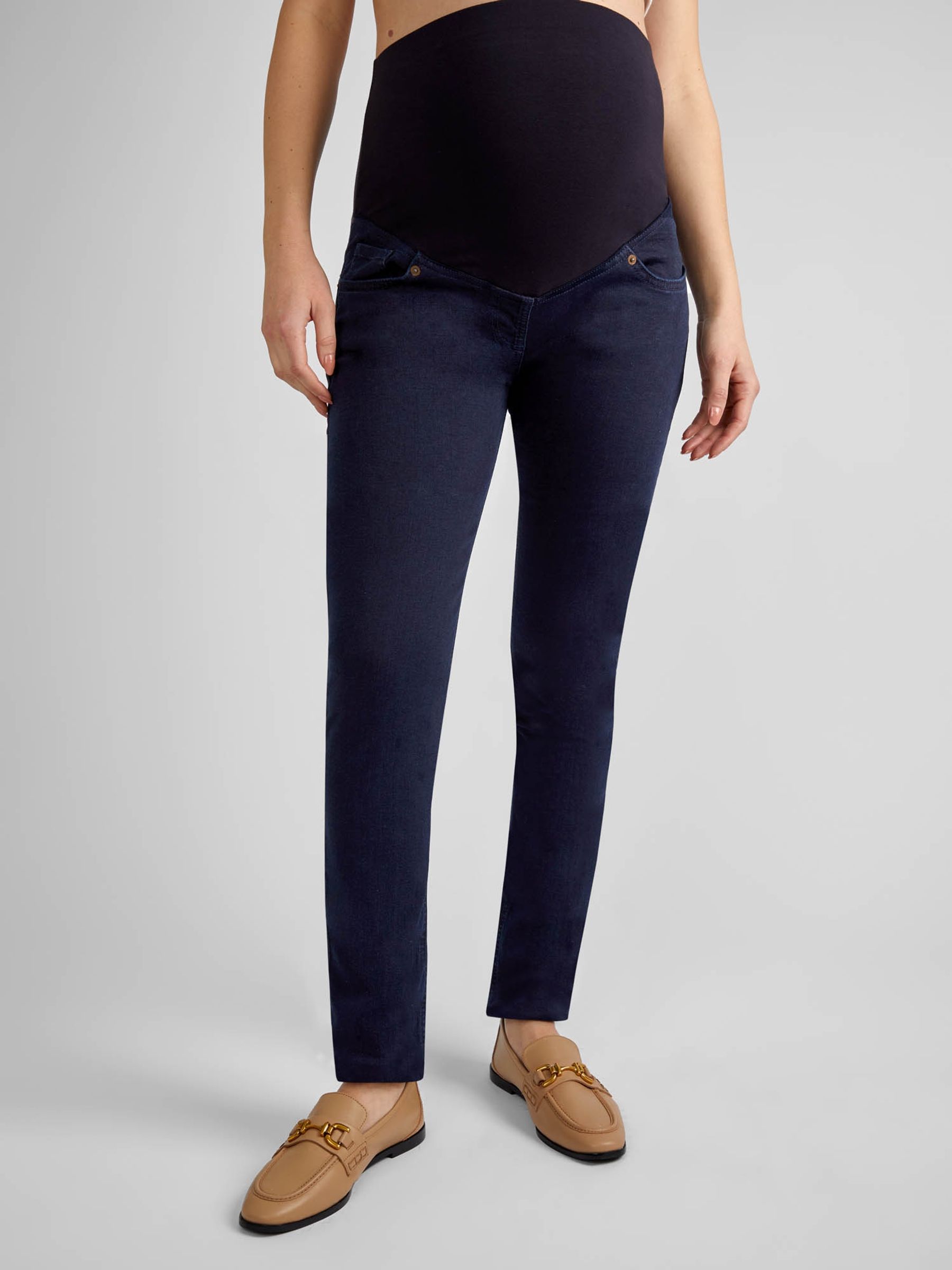Dark Wash Blue Skinny Maternity Jeans - Image 1 of 5