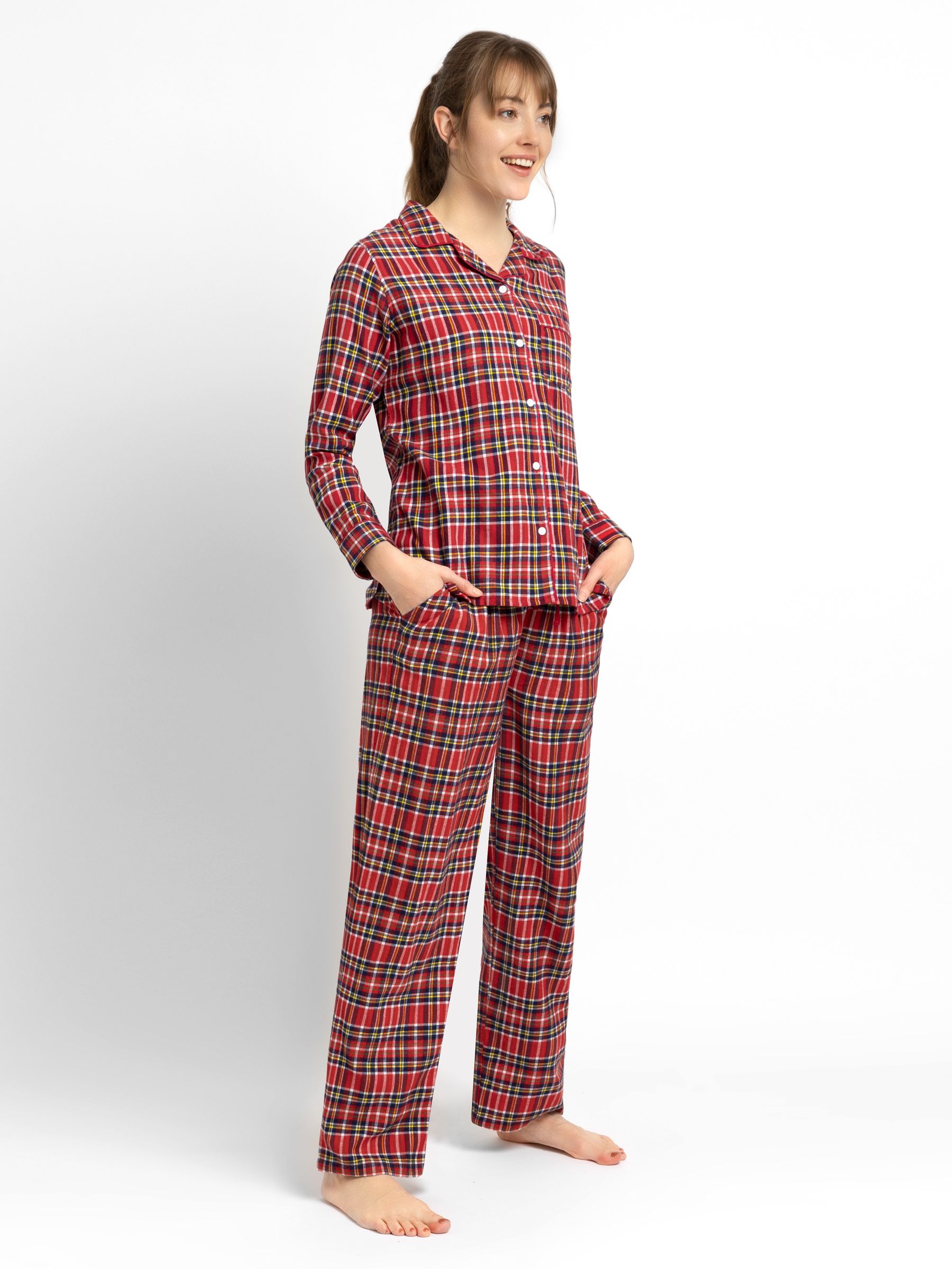 Red Women's Tartan Pyjama Set - Image 4 of 6