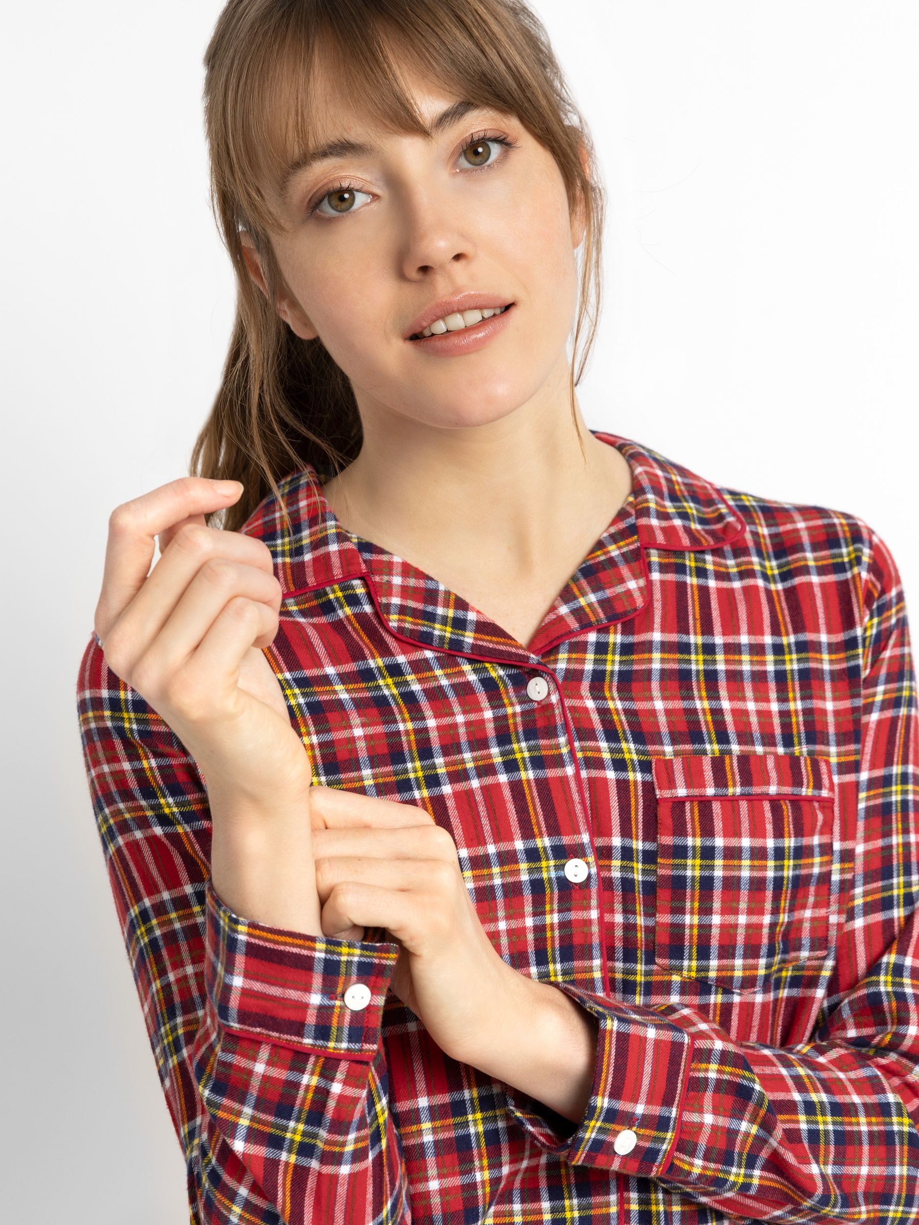 Red Women's Tartan Pyjama Set - Image 5 of 6