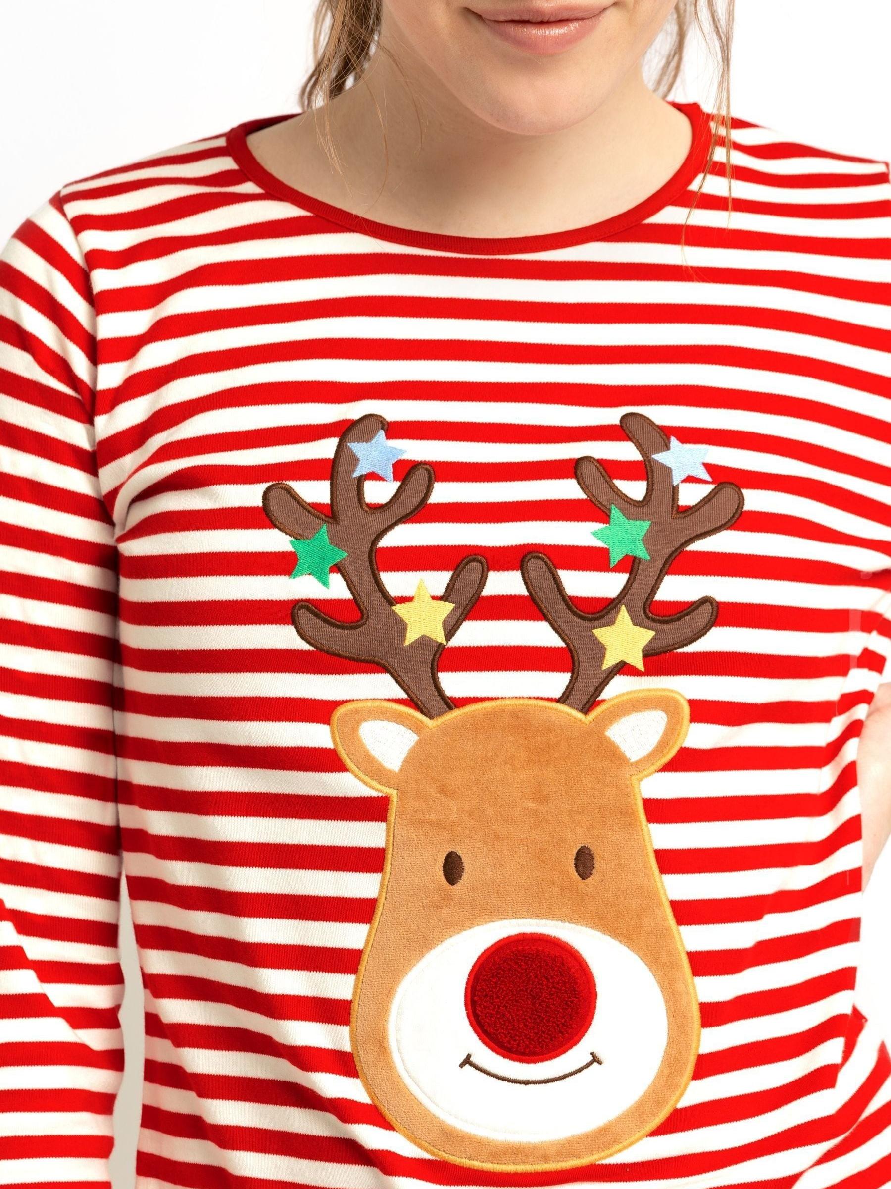 Red Women's Reindeer Pyjama Set - Image 5 of 5