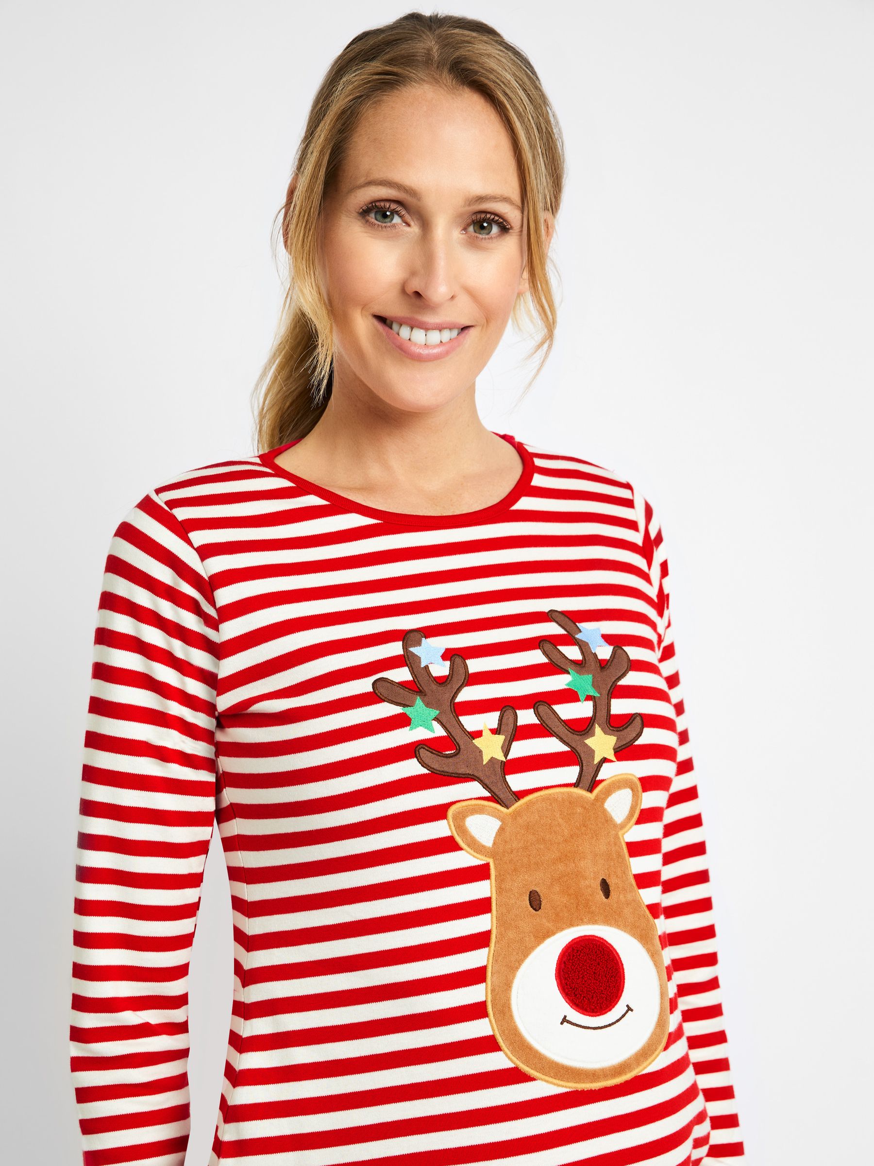 Red Maternity Reindeer Pyjama Set - Image 3 of 3