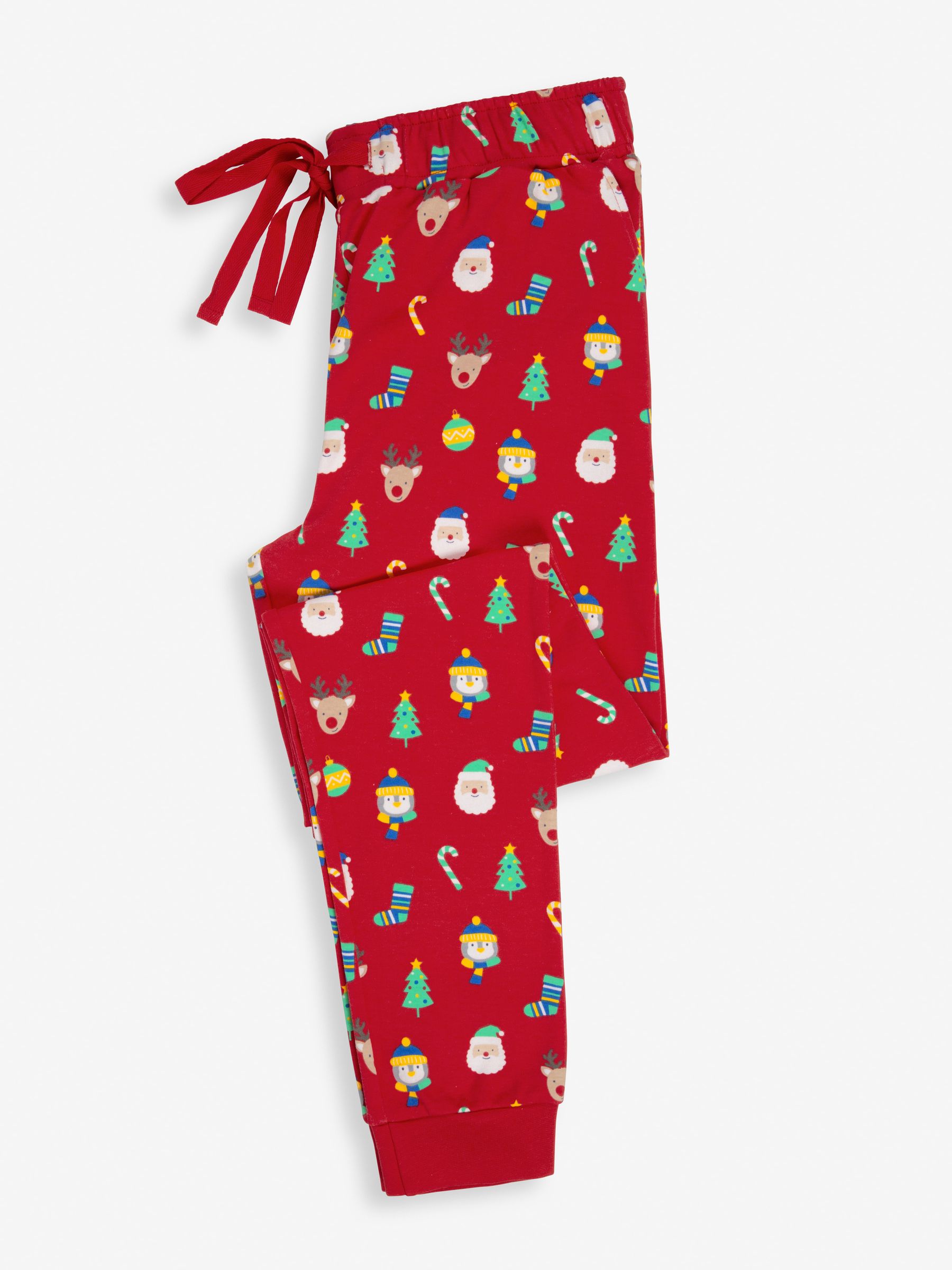 Red Men's Christmas Print Pyjama Set - Image 5 of 8