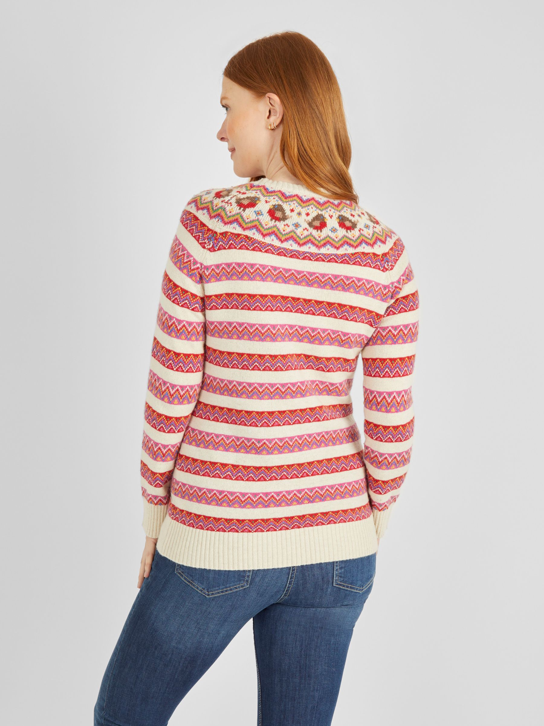 Cream Robin Fairisle Pattern Maternity Jumper - Image 2 of 4