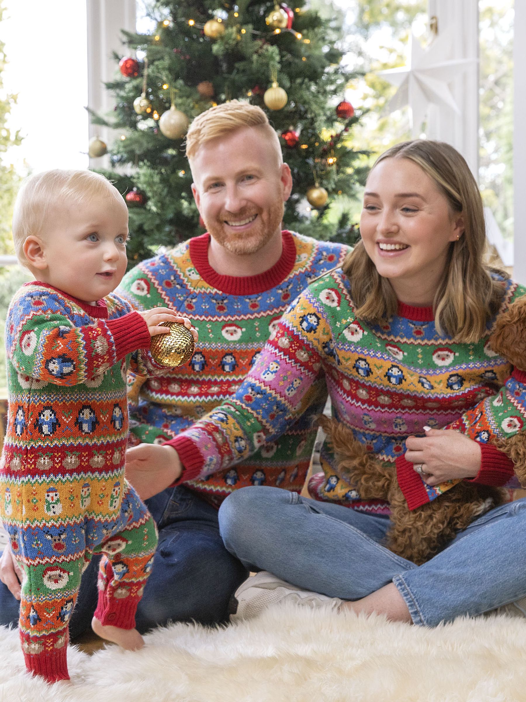 Multi Womens Christmas Fair Isle Pattern Jumper - Image 3 of 5