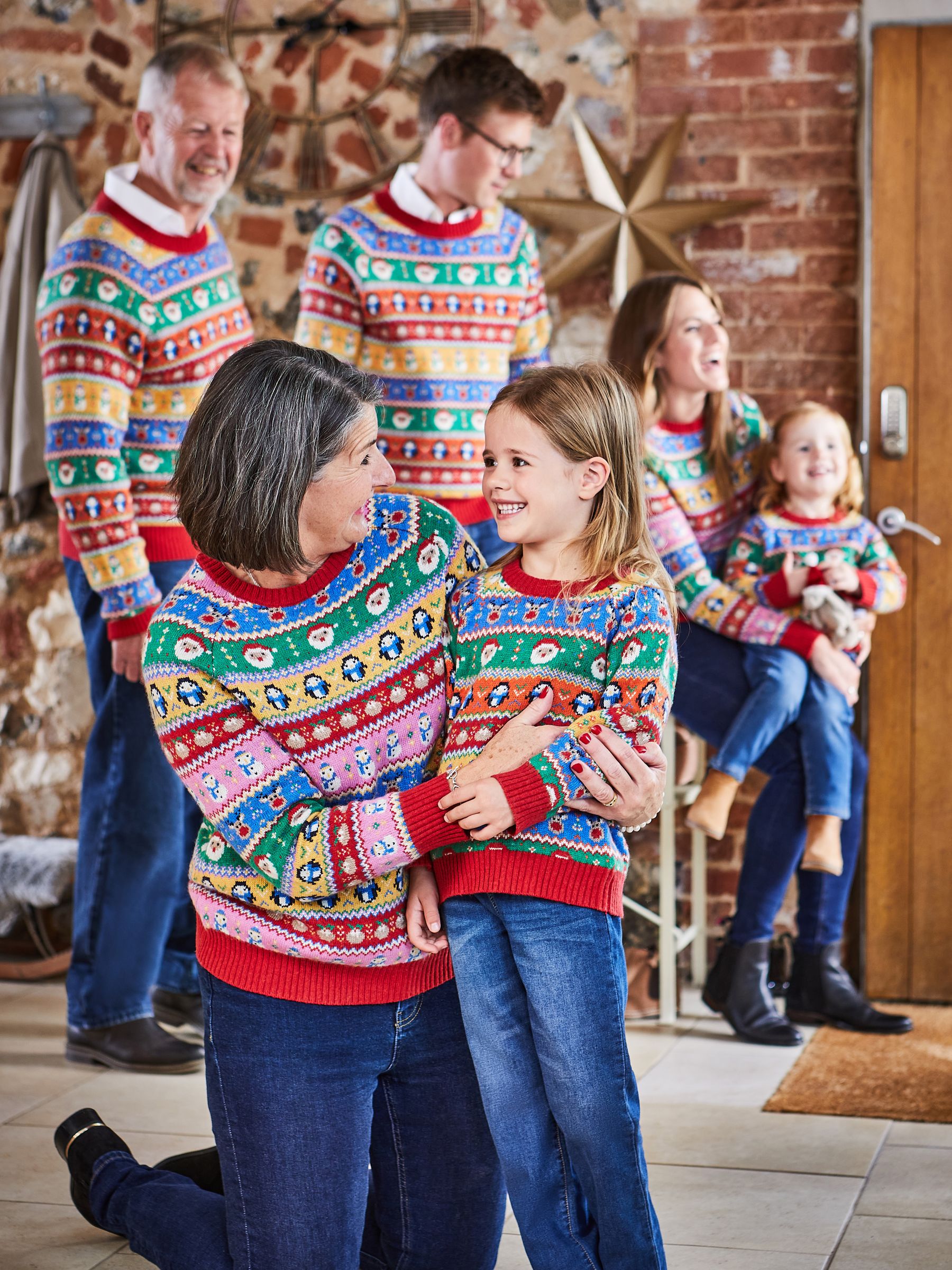 Multi Womens Christmas Fair Isle Pattern Jumper - Image 4 of 5