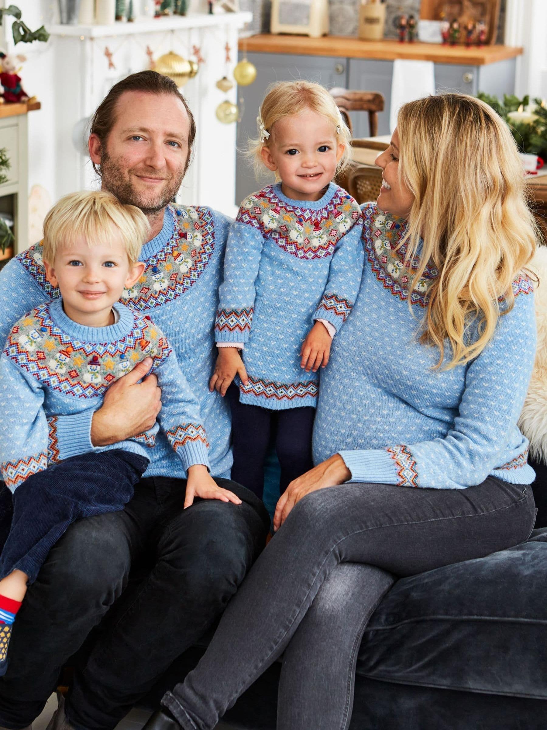 Blue Snowman Fair Isle Pattern Cashmere Mix Maternity Jumper - Image 2 of 4