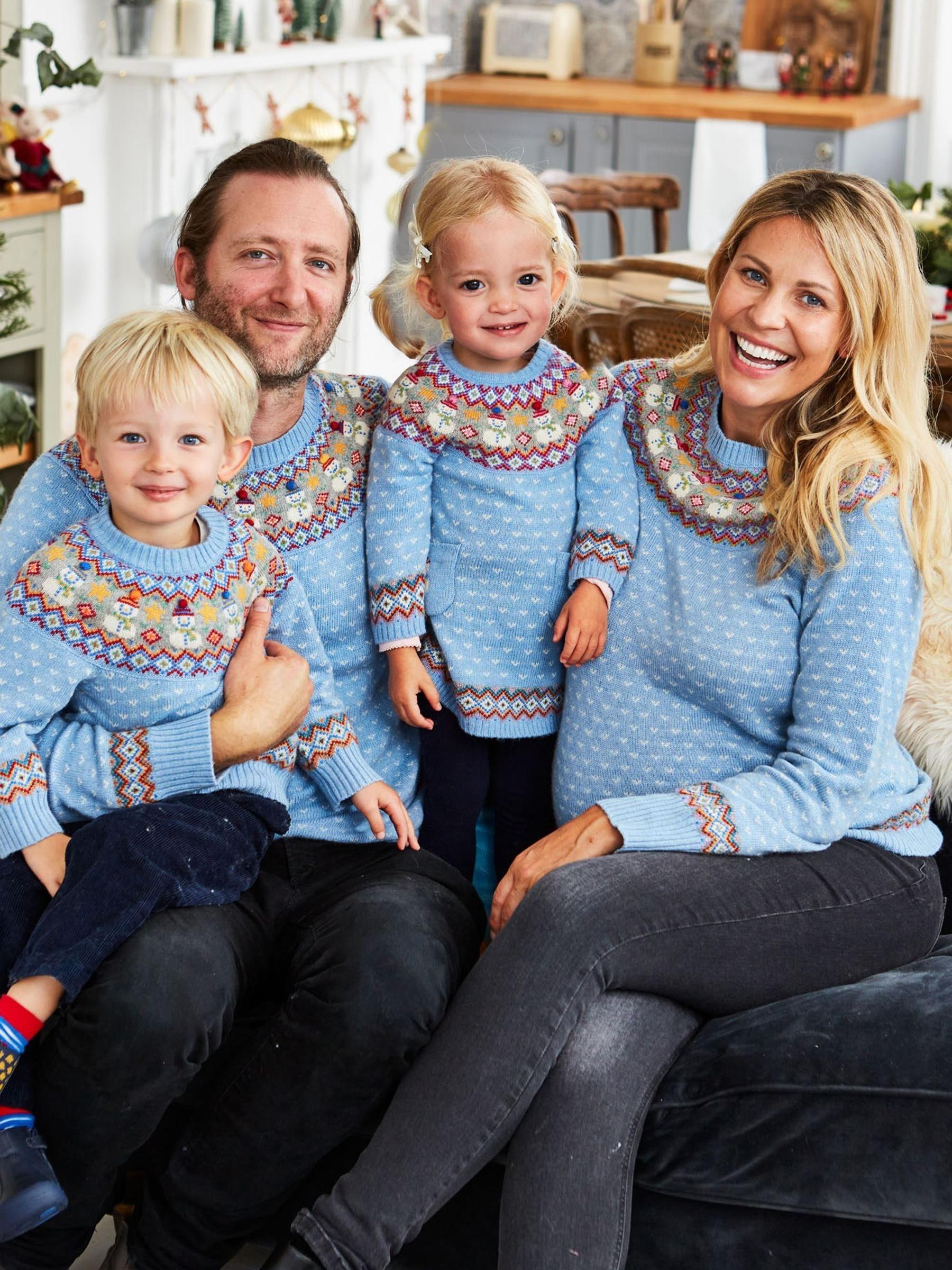 Blue Snowman Fair Isle Pattern Cashmere Mix Maternity Jumper - Image 3 of 4