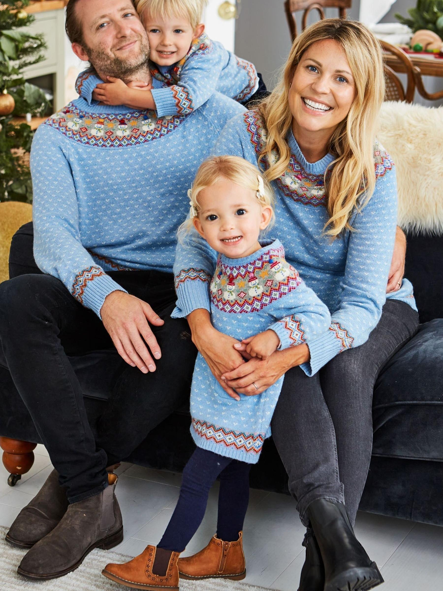 Blue Snowman Fair Isle Pattern Cashmere Mix Maternity Jumper - Image 4 of 4