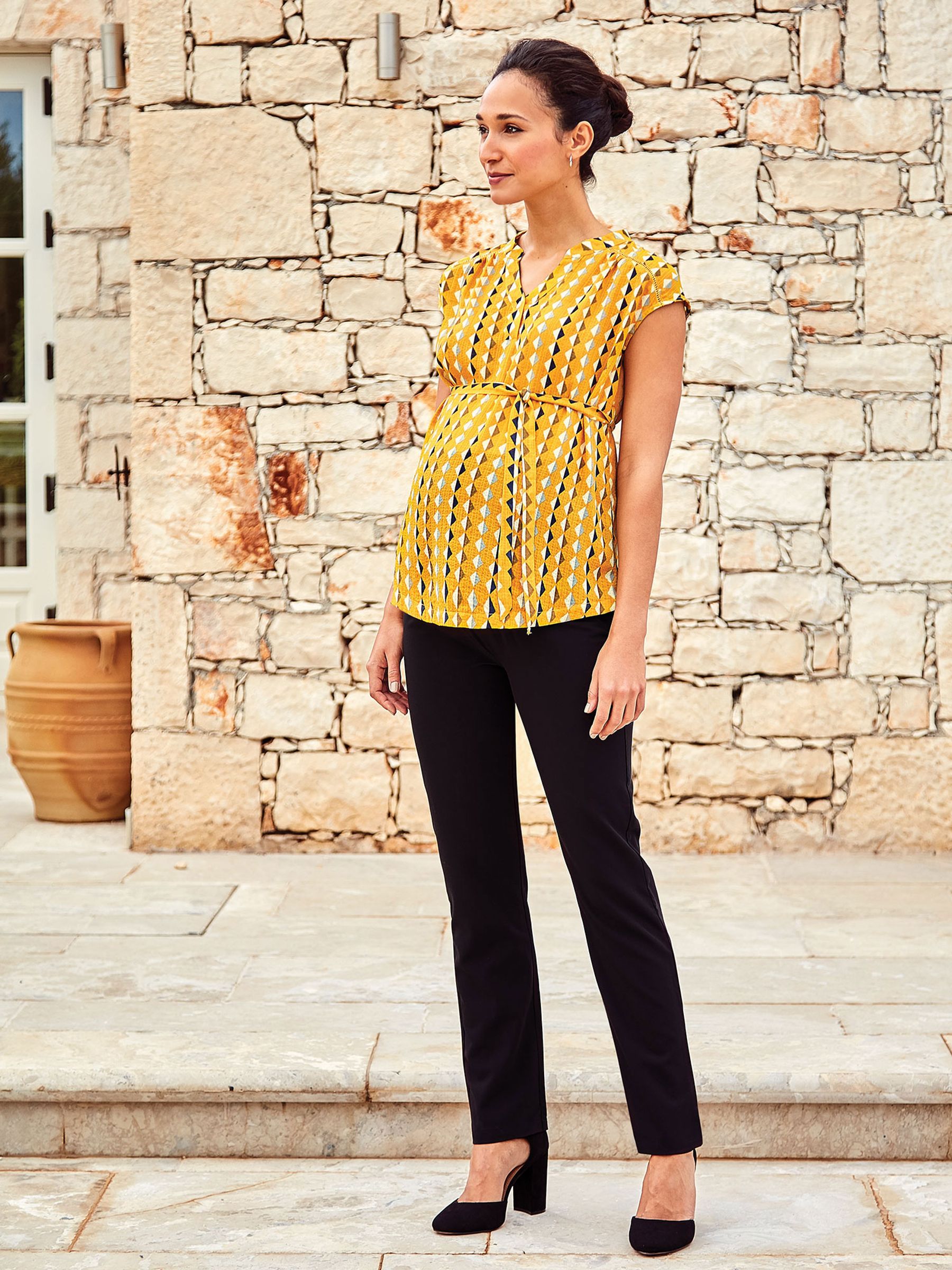 Black Tailored Straight Leg Maternity Trousers - Image 1 of 4