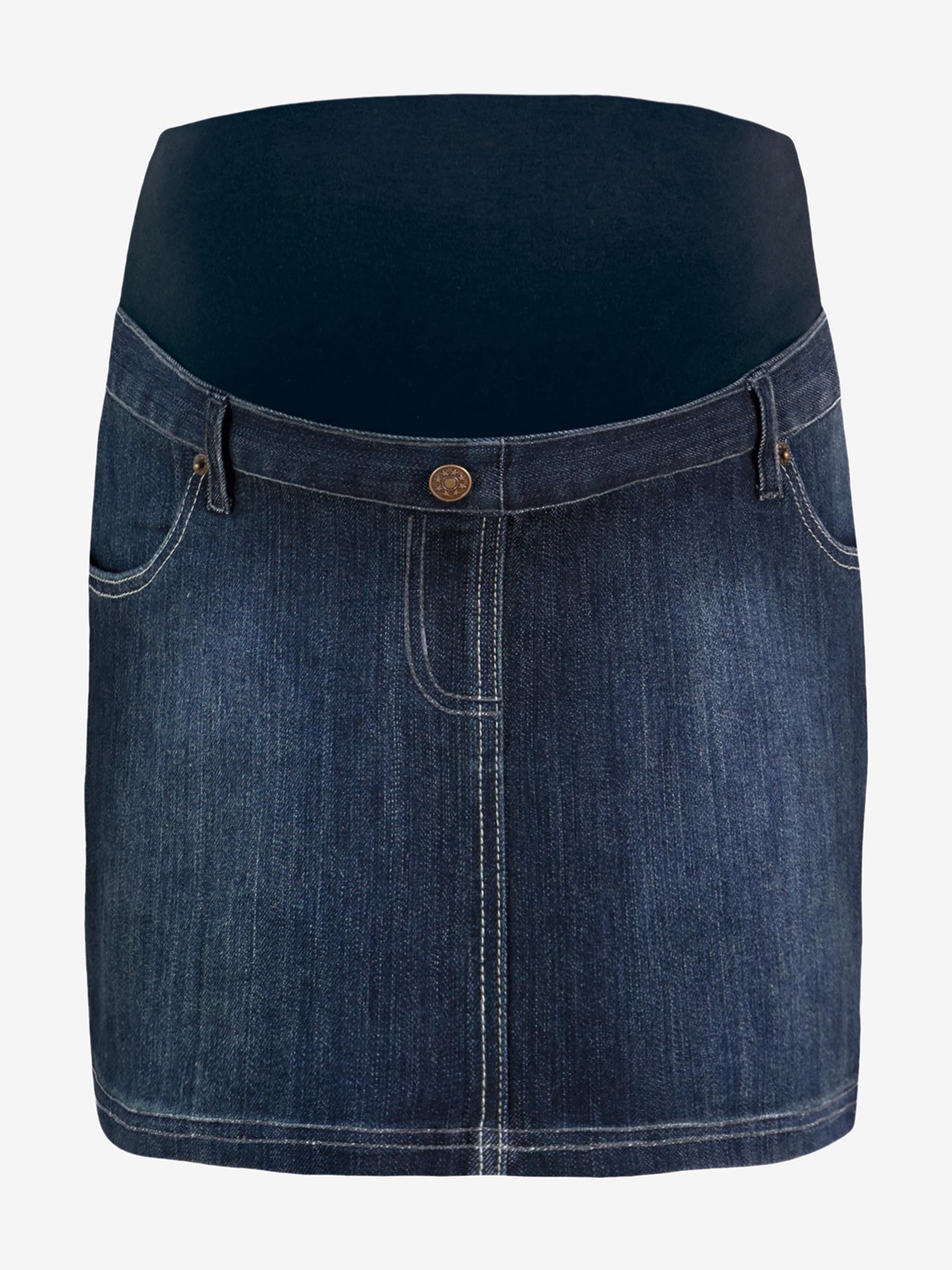 Dark Wash Maternity Denim Mini Skirt - Image 4 of 4