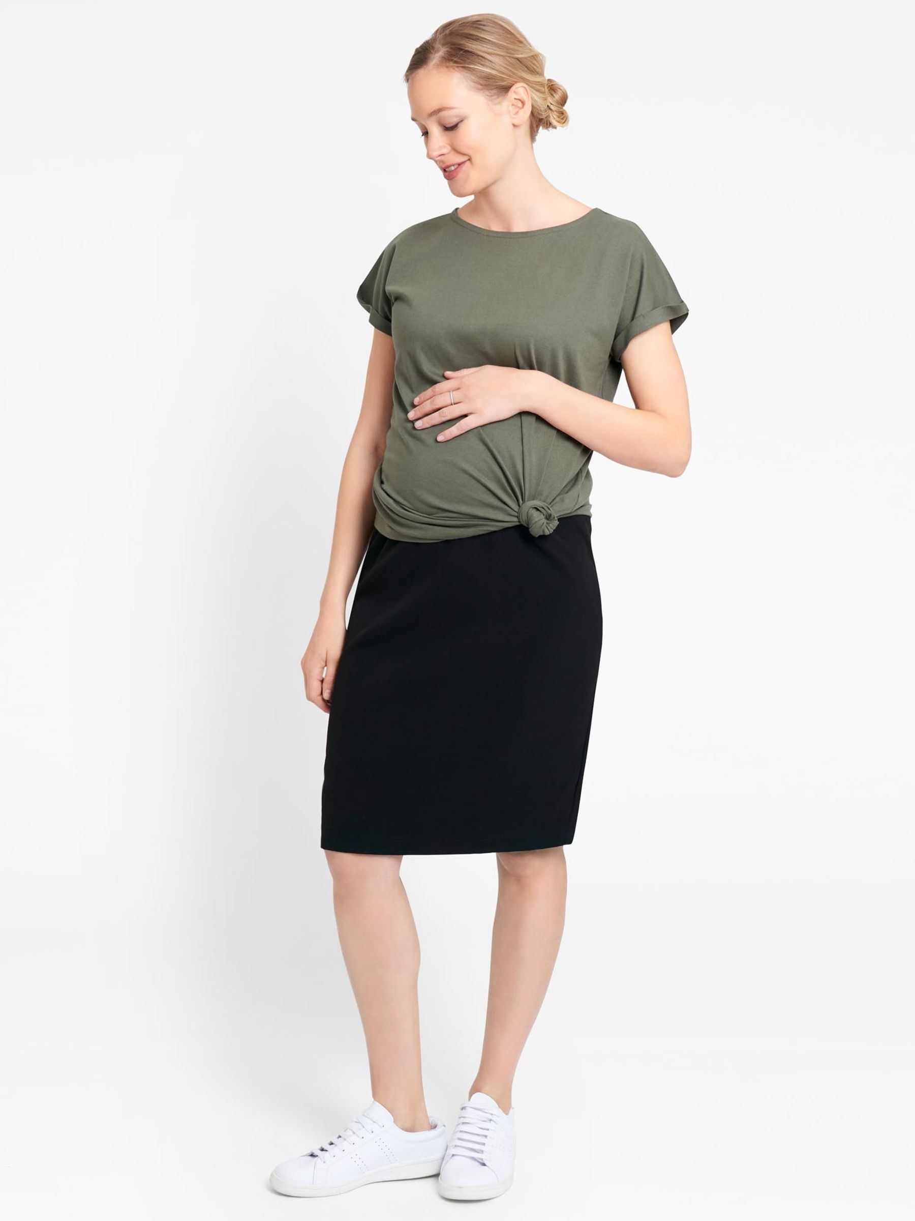 Black Tailored Maternity Pencil Skirt - Image 2 of 4