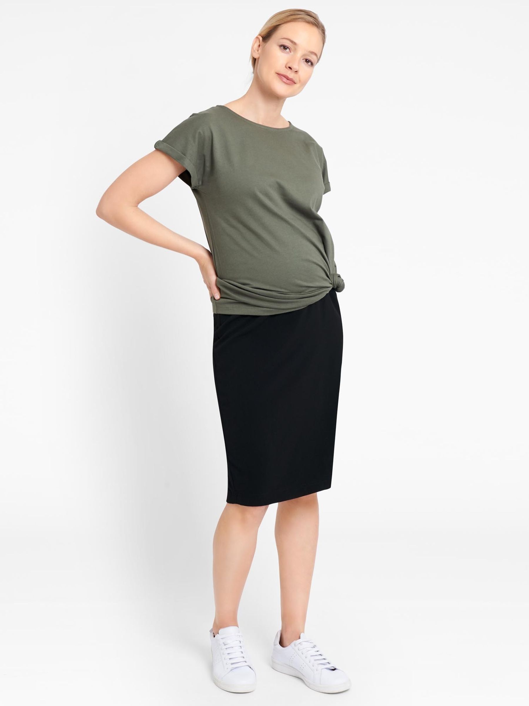 Black Tailored Maternity Pencil Skirt - Image 3 of 4