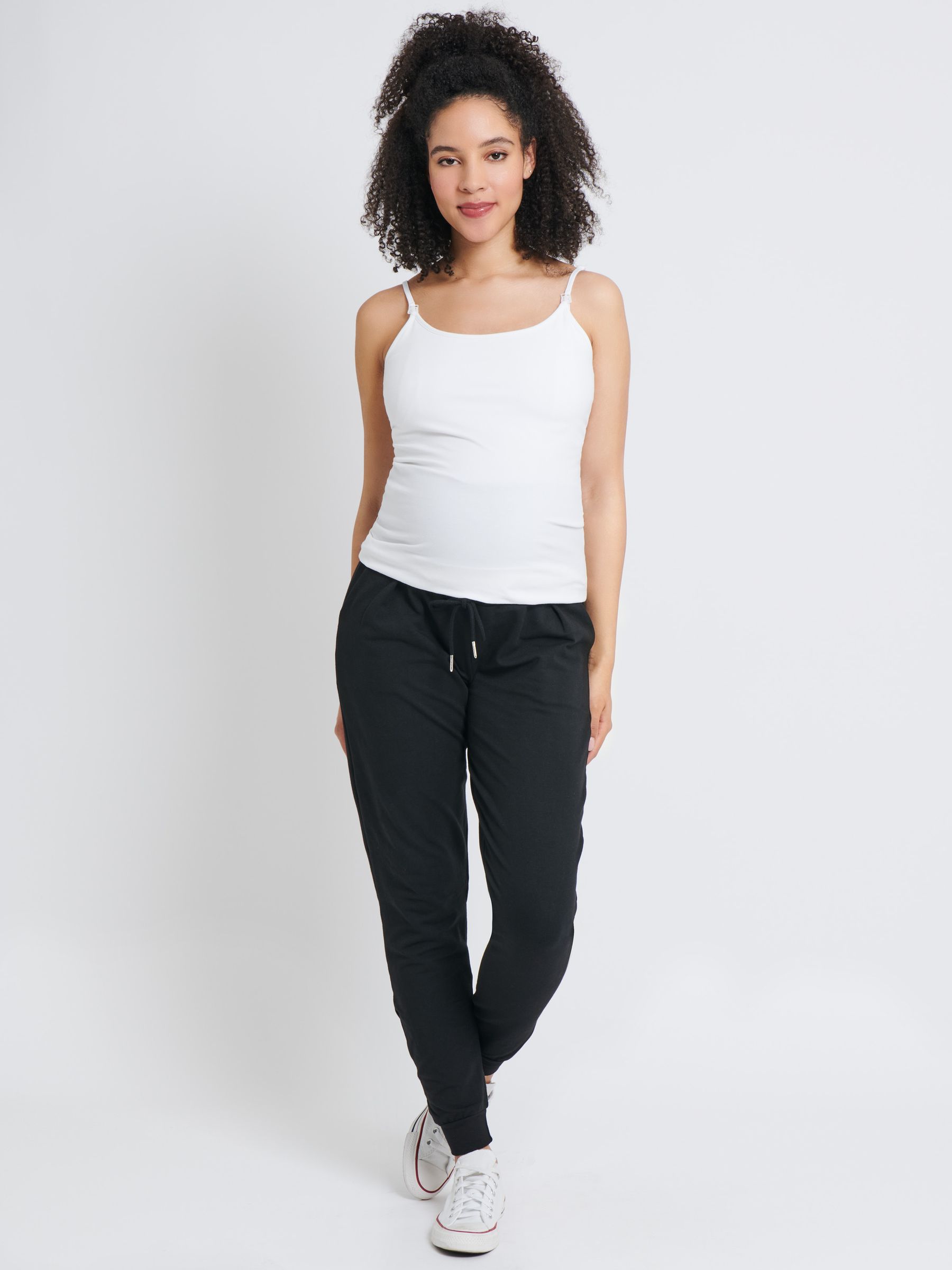 Black Loopback Maternity Joggers - Image 2 of 2