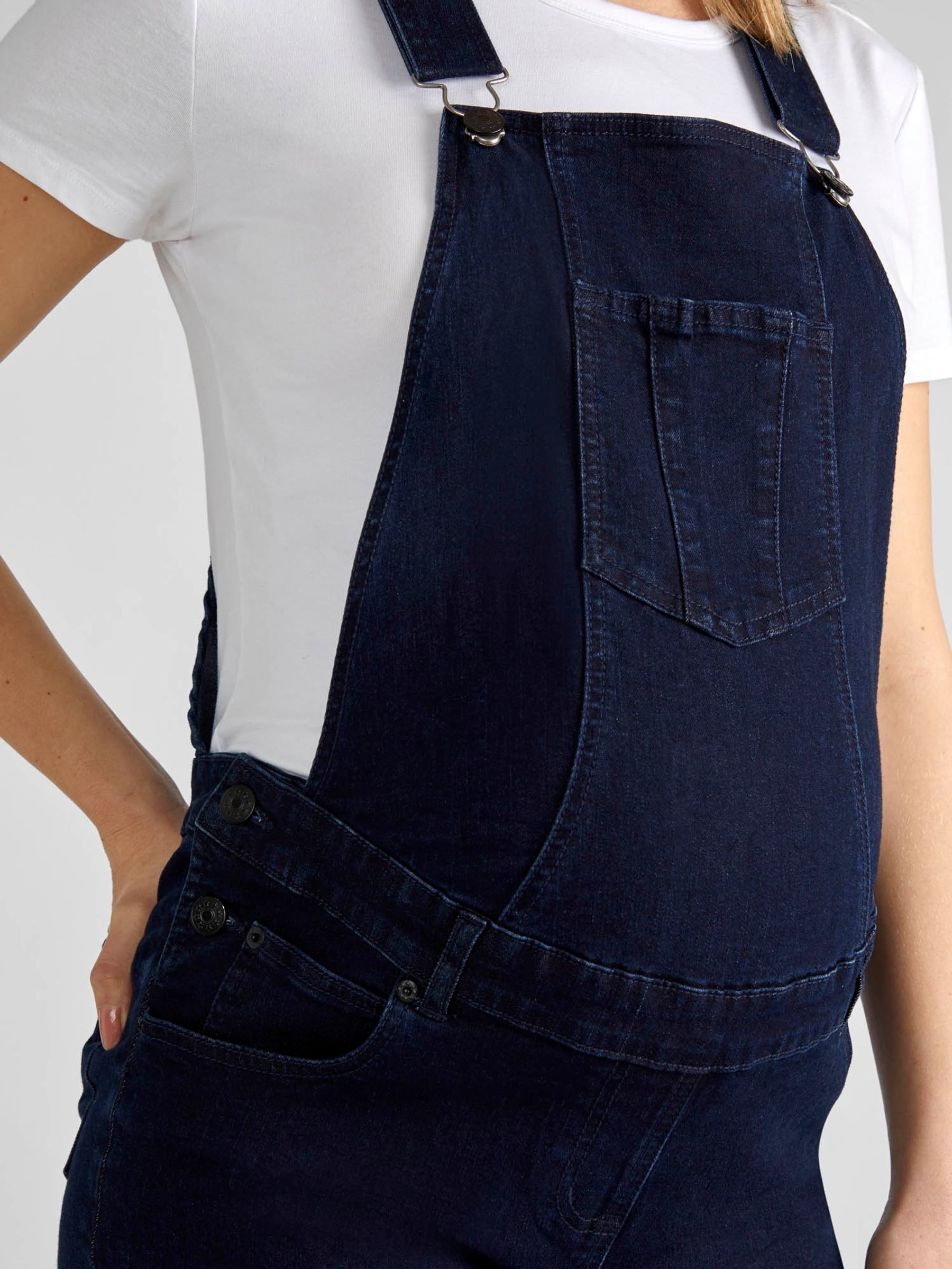Dark Wash Maternity Denim Dungarees - Image 4 of 5